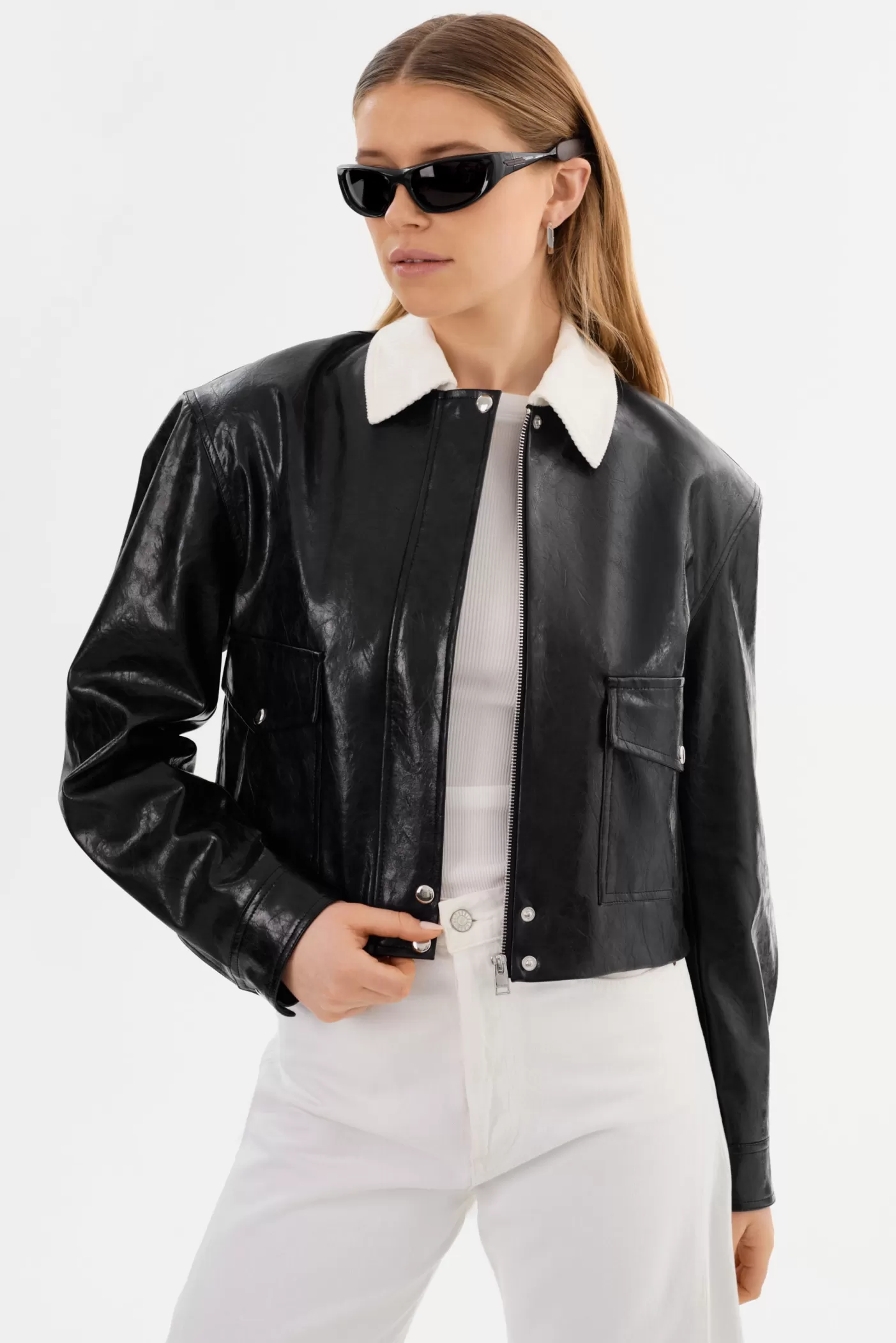 LAMARQUE BRAYLIN | Faux Leather Jacket Black Cheap