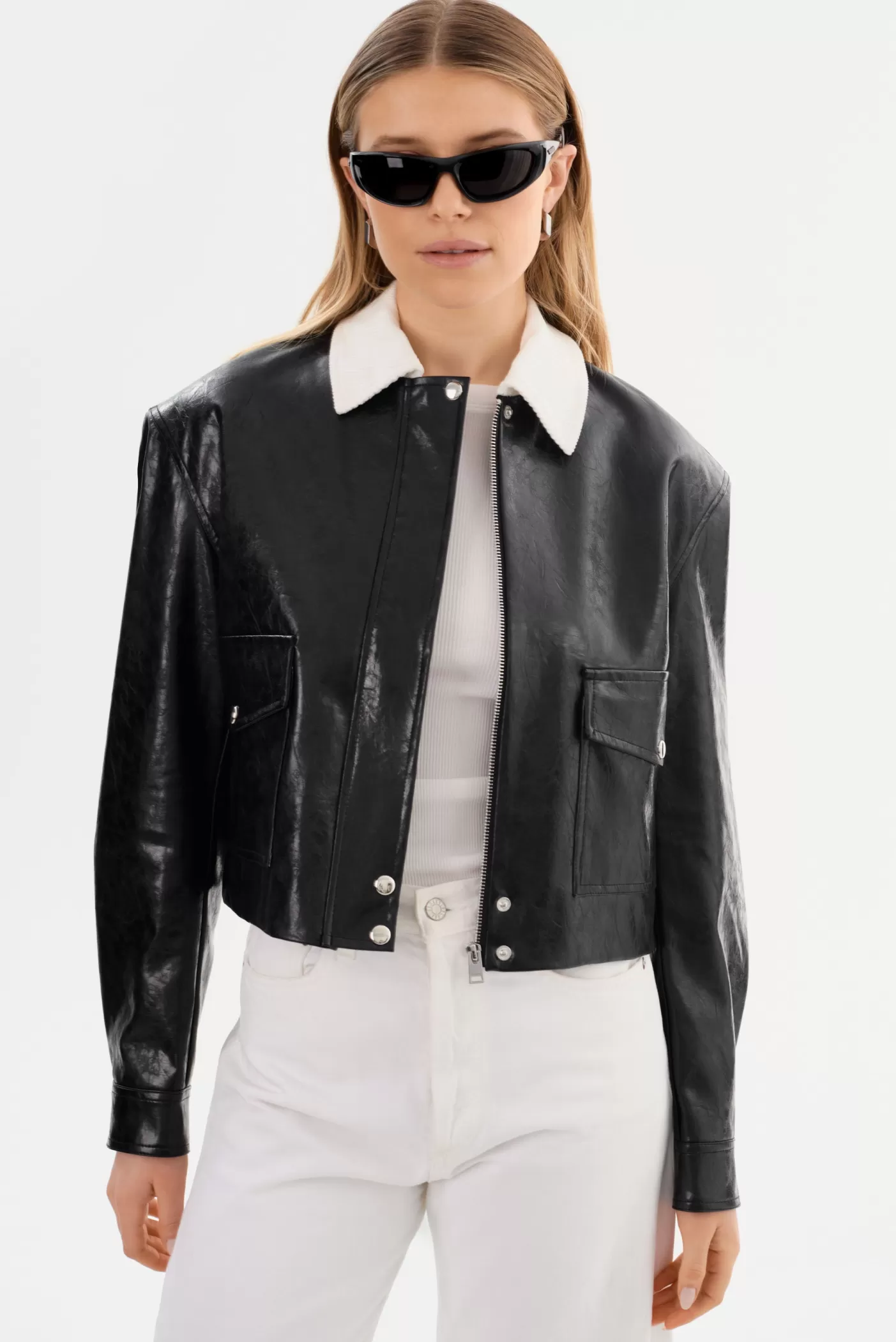 LAMARQUE BRAYLIN | Faux Leather Jacket Black Cheap