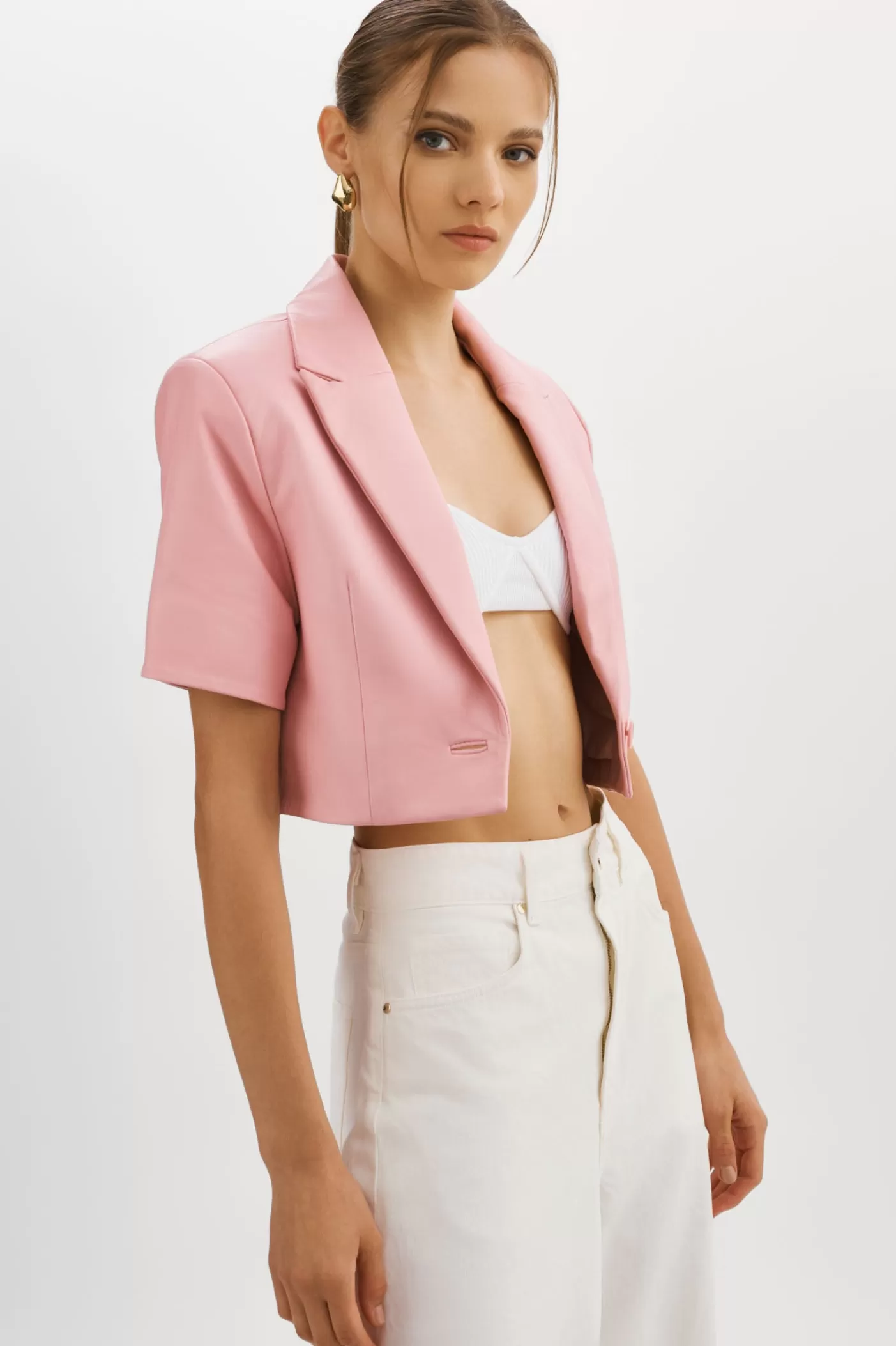 LAMARQUE CALATEA | BLOUSON À MANCHES COURTES Orchidée Rose Best Sale