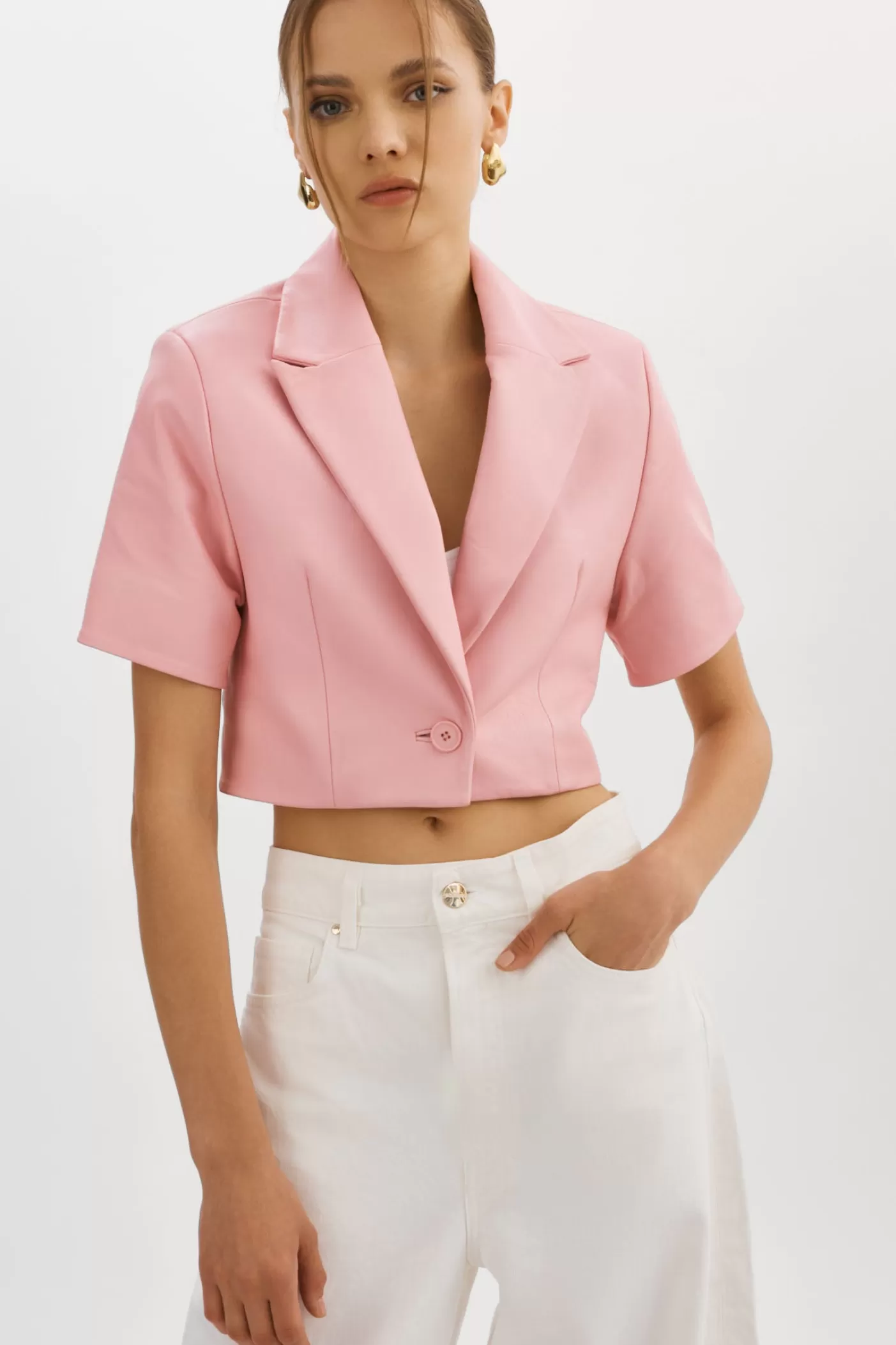 LAMARQUE CALATEA | BLOUSON À MANCHES COURTES Orchidée Rose Best Sale