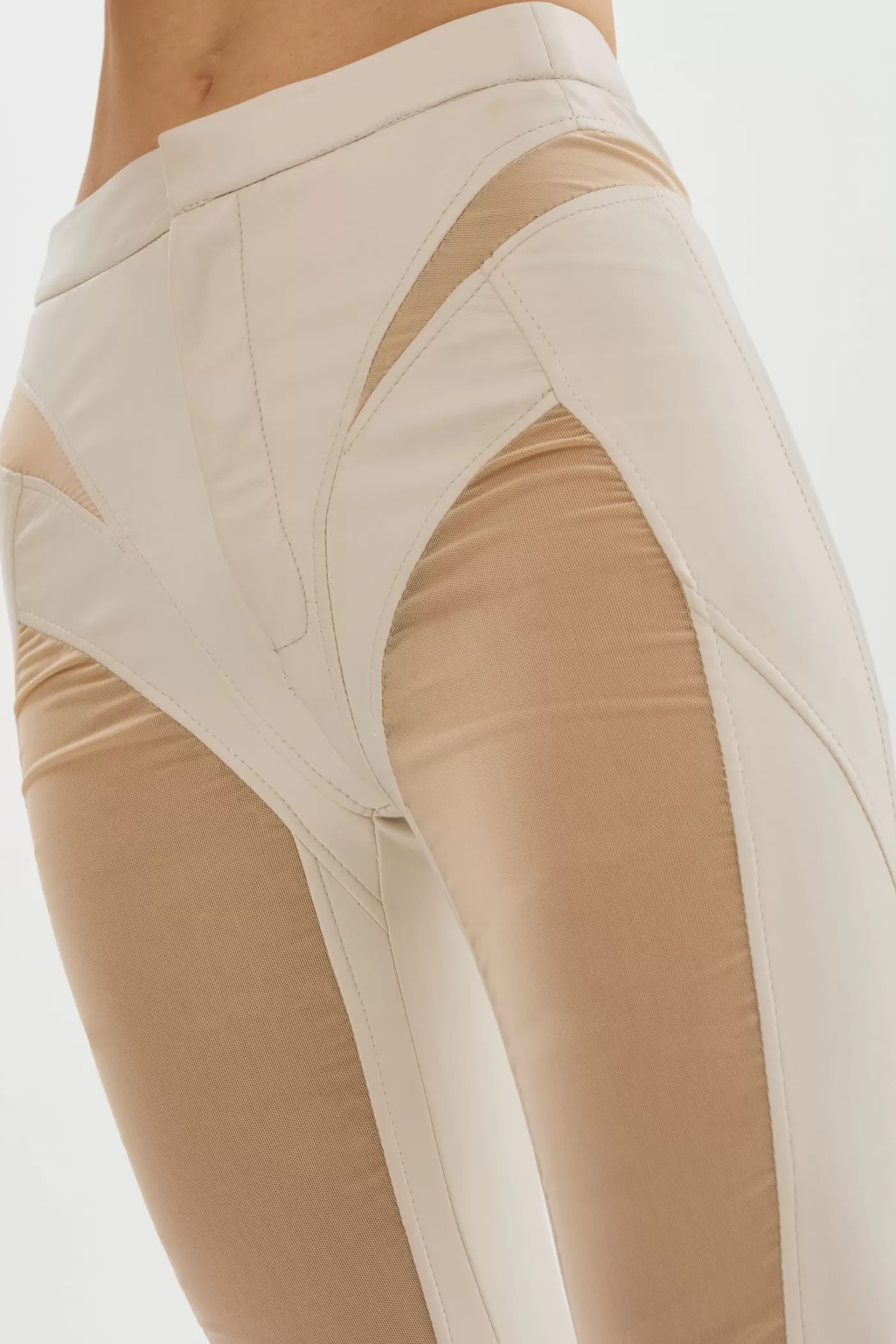 LAMARQUE CELICIA | Leggings En Faux Cuir Et Maille Os New