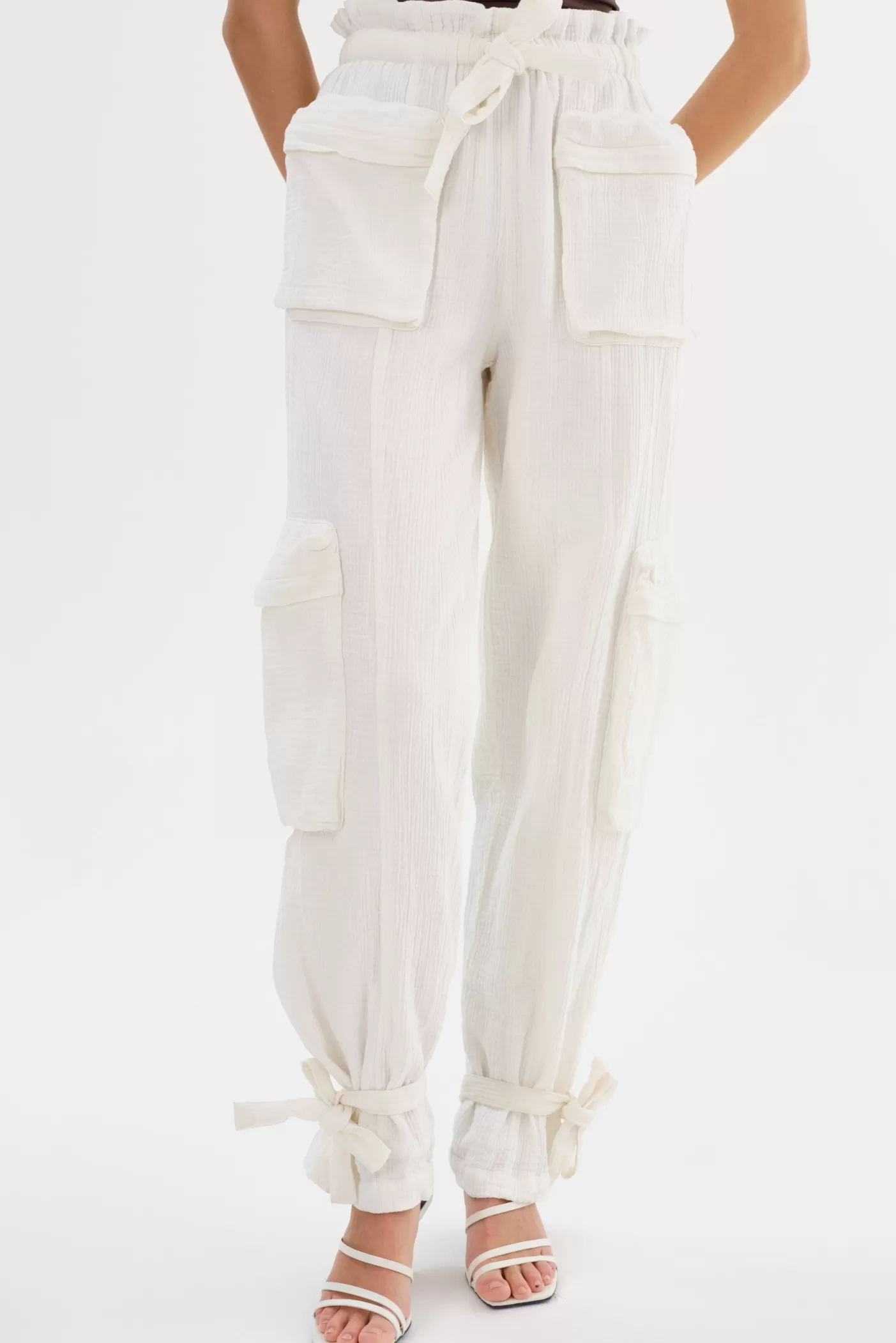 LAMARQUE CRESTIN | Pantalons Cargo En Coton Blanc cassé Store