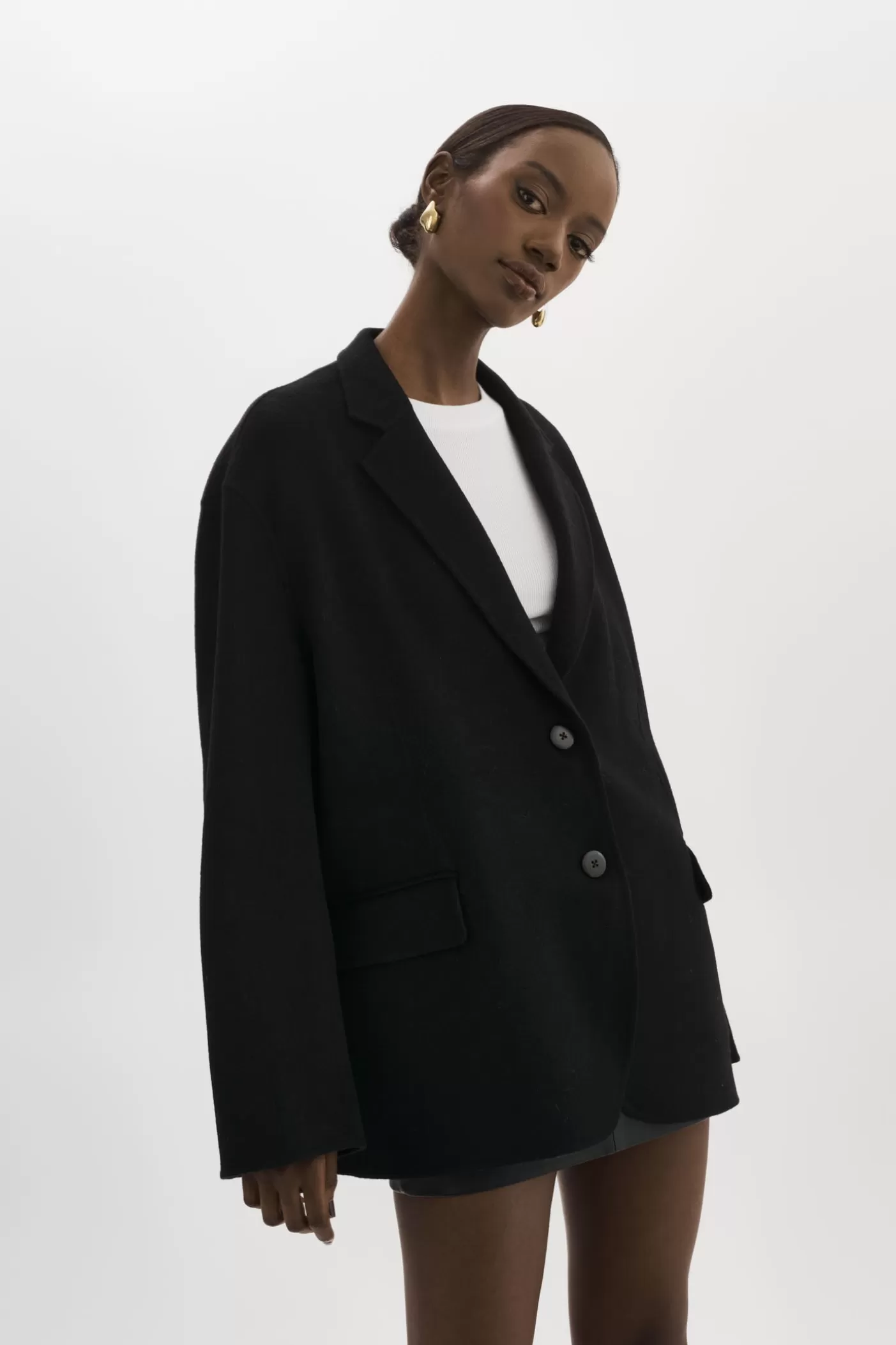 LAMARQUE ENNIS | Blazer Surdimensionné En Laine Noir Online