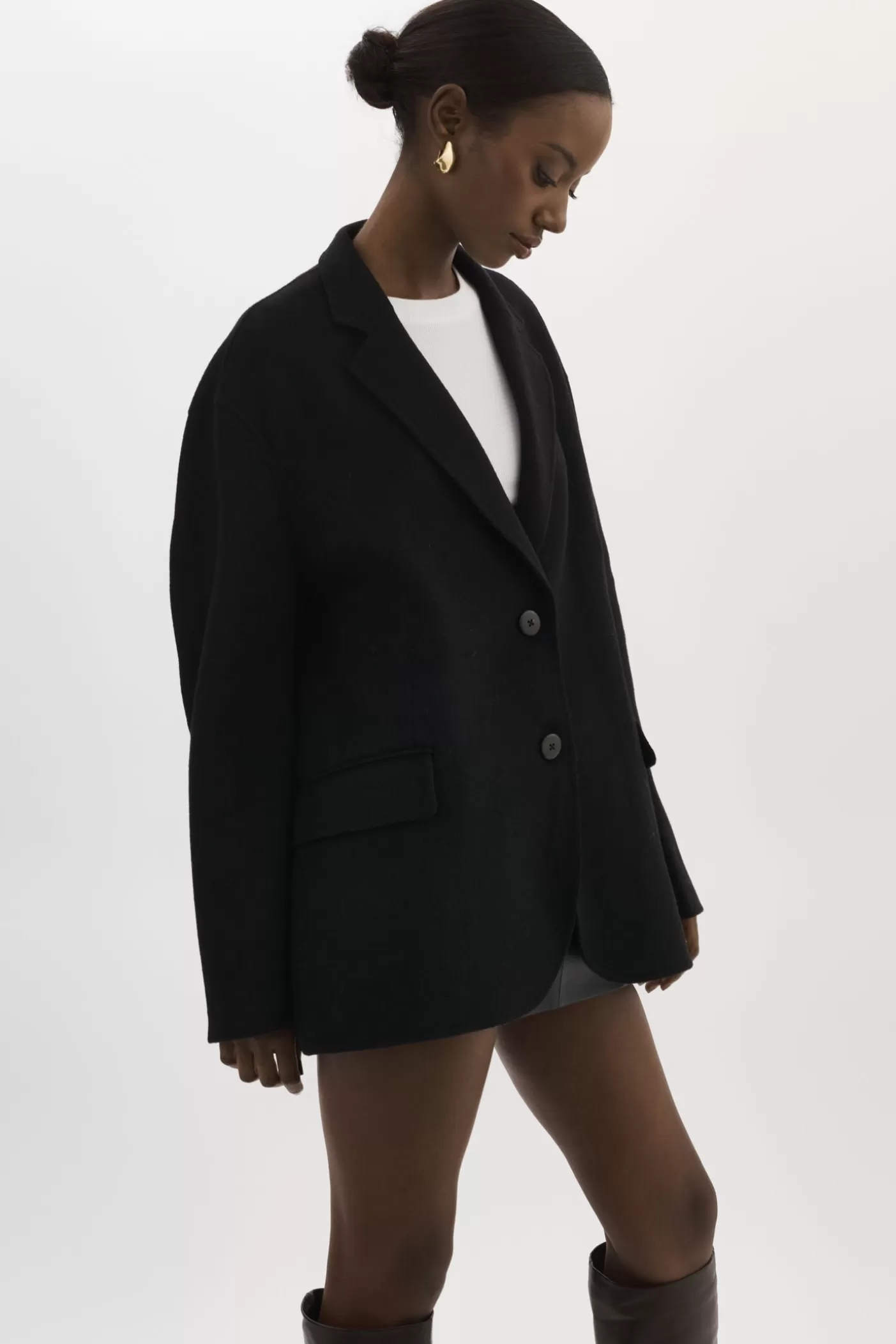 LAMARQUE ENNIS | Blazer Surdimensionné En Laine Noir Online