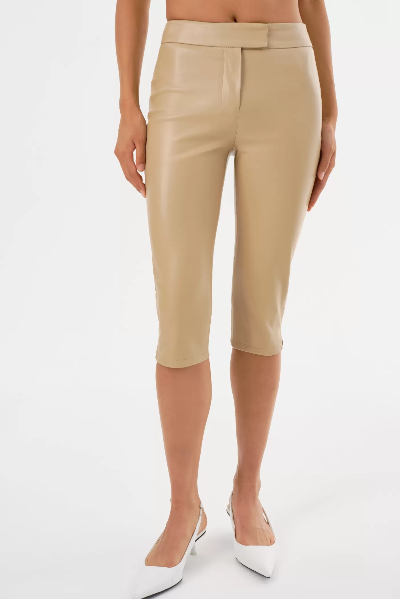 LAMARQUE FAYA | Pantalon Capri En Similicuir Blé Best