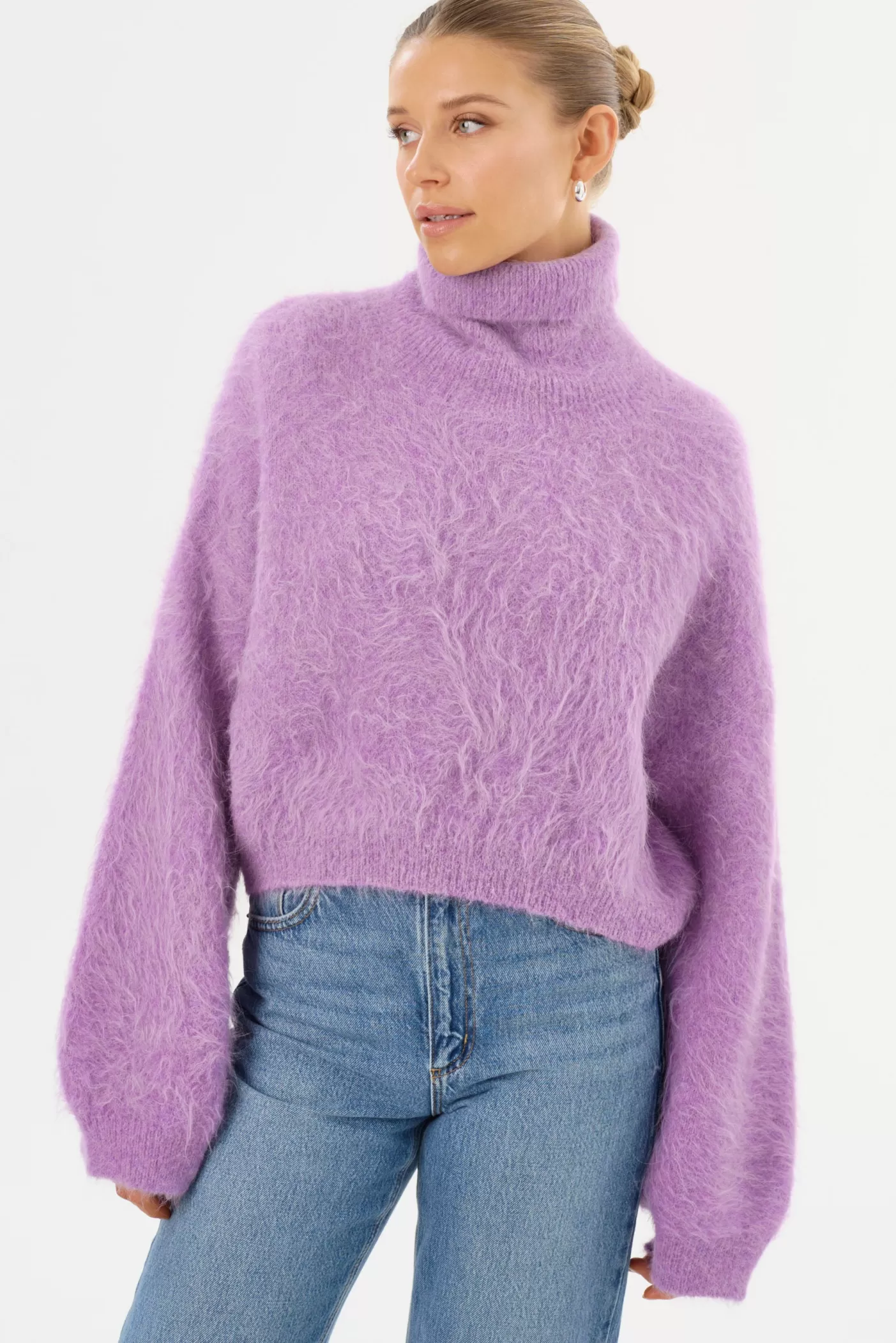 LAMARQUE GARCELLE | Wool Turtleneck Sweater Lavender Mauve Cheap