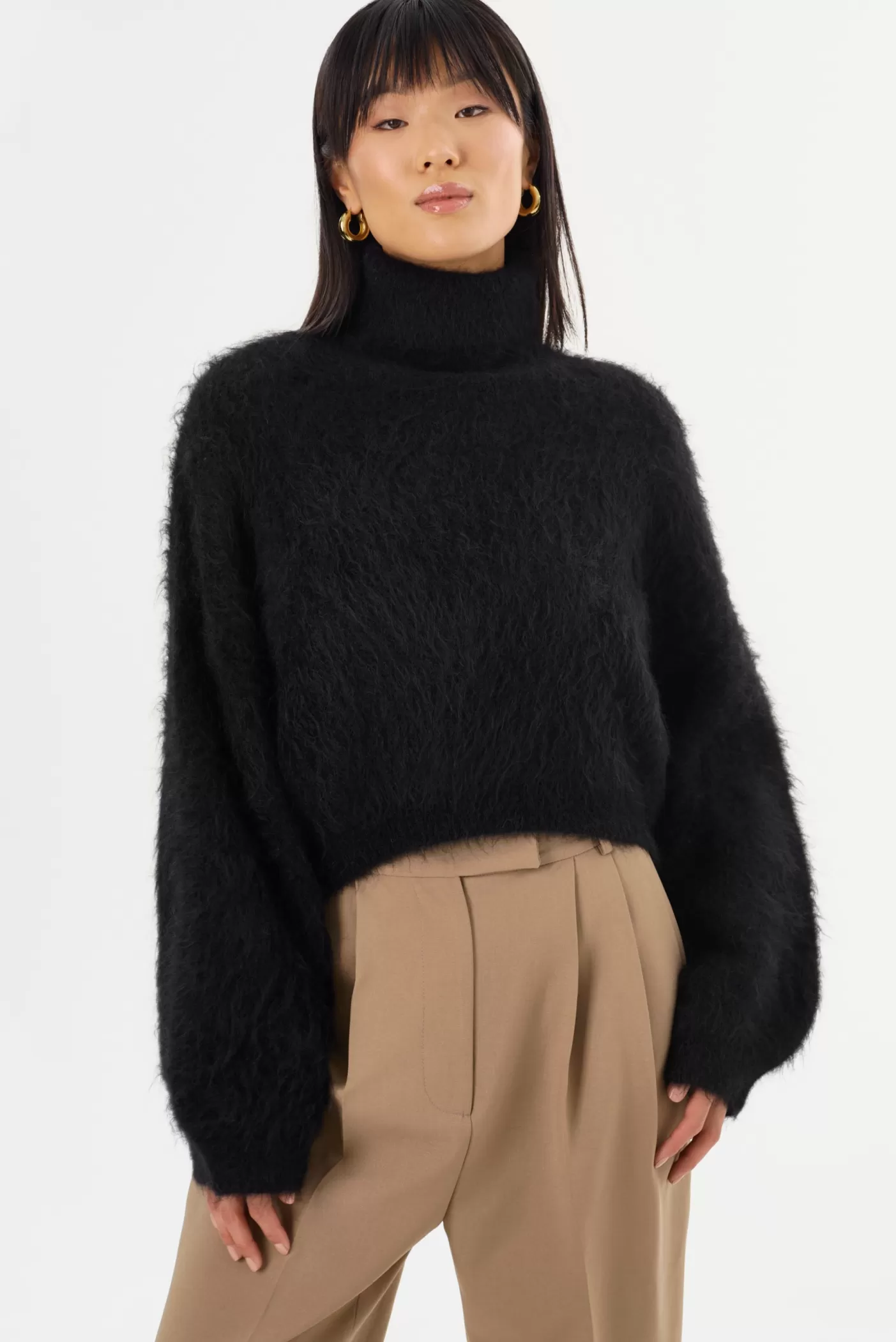 LAMARQUE GARCELLE | Wool Turtleneck Sweater Black Best Sale