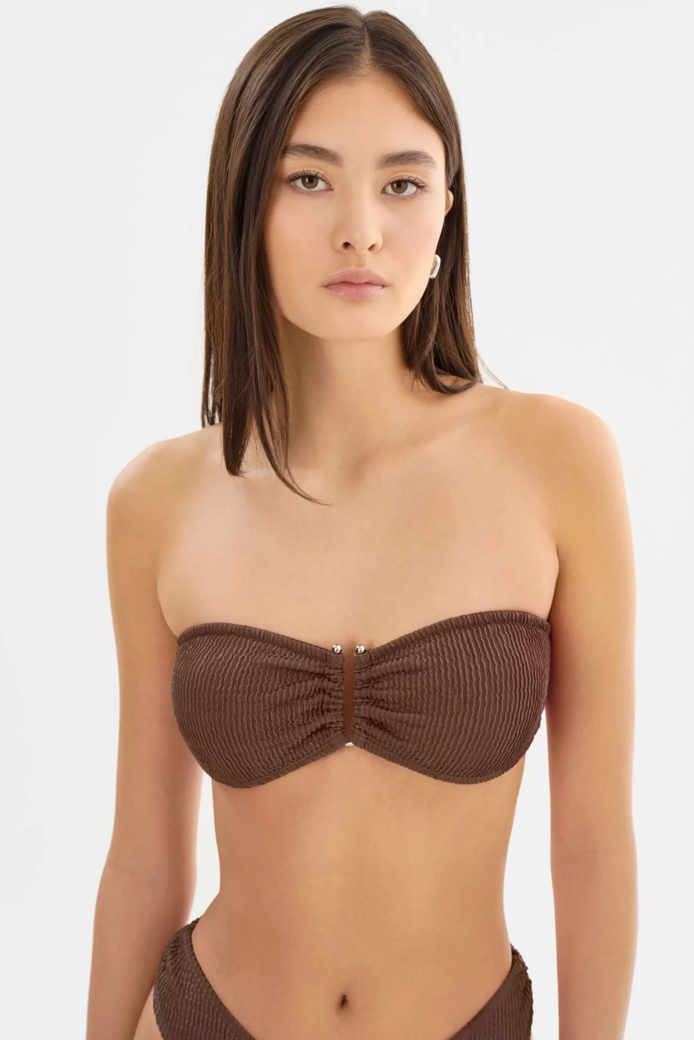 LAMARQUE HAUT ANALISA | Bikini Bandeau Marron Discount