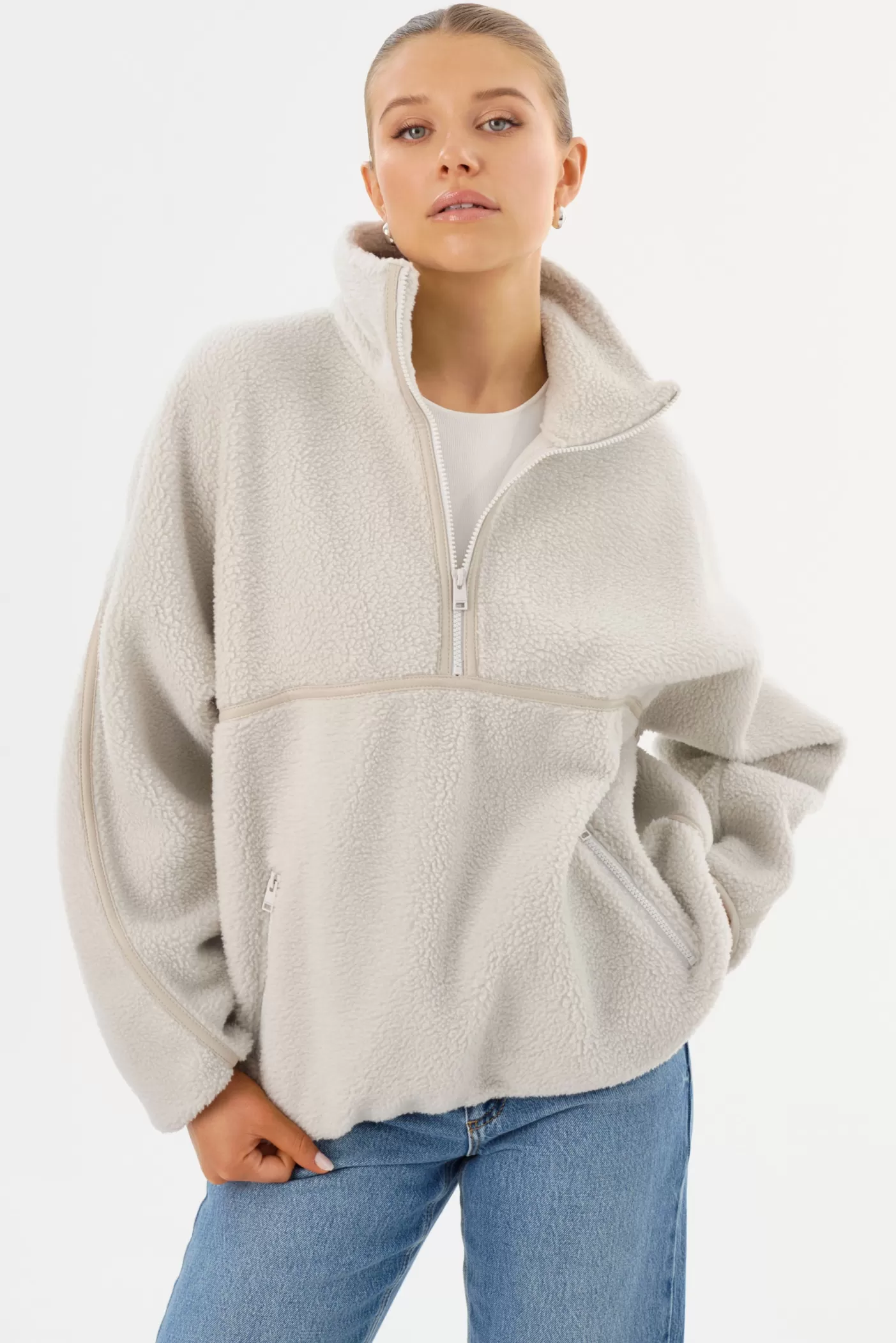 LAMARQUE HELSA | Pull En Polaire Gris clair Flash Sale