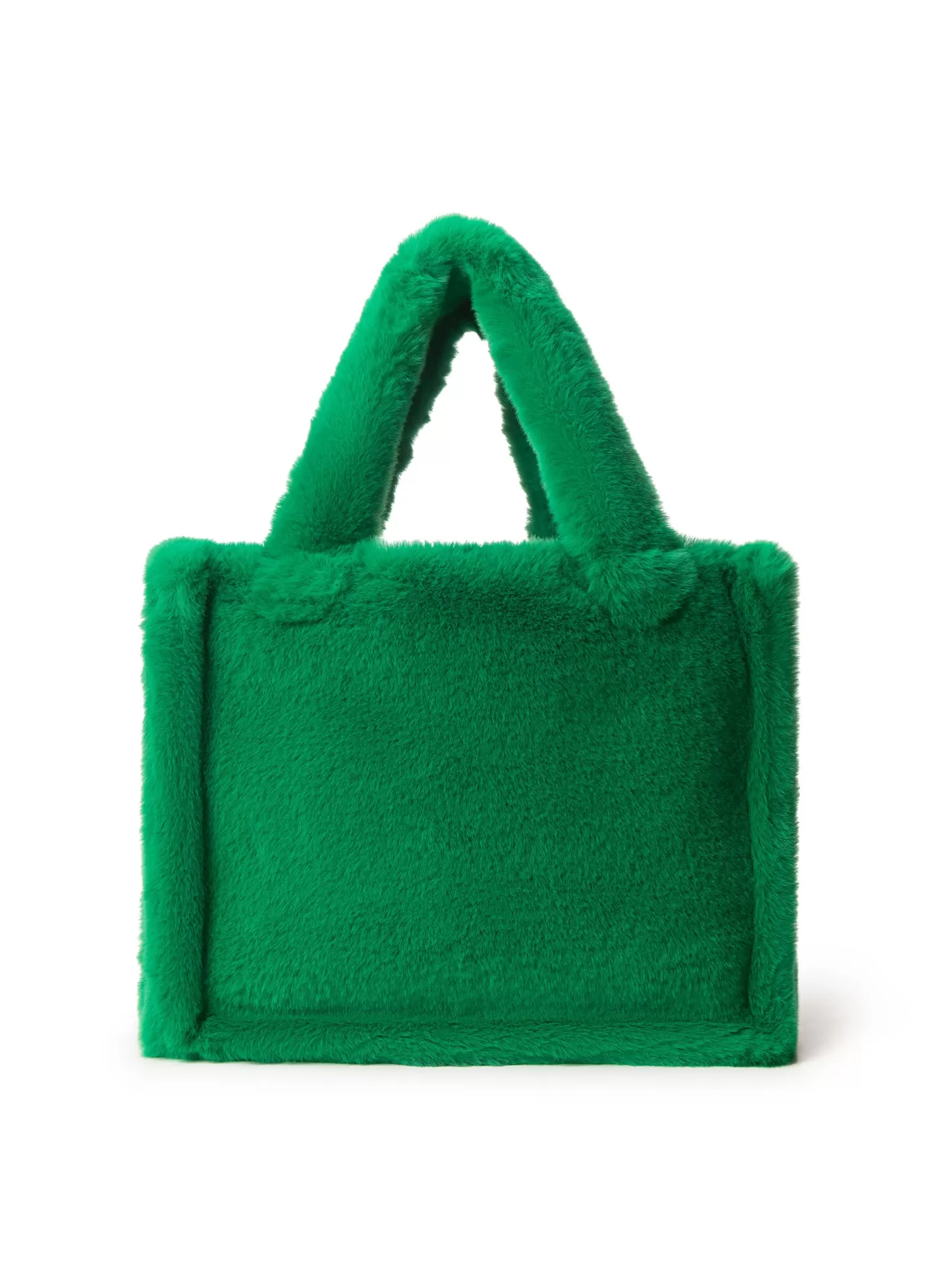 LAMARQUE JADE Sac Fourre-tout En Fausse Fourrure VERT VIBRANT Flash Sale