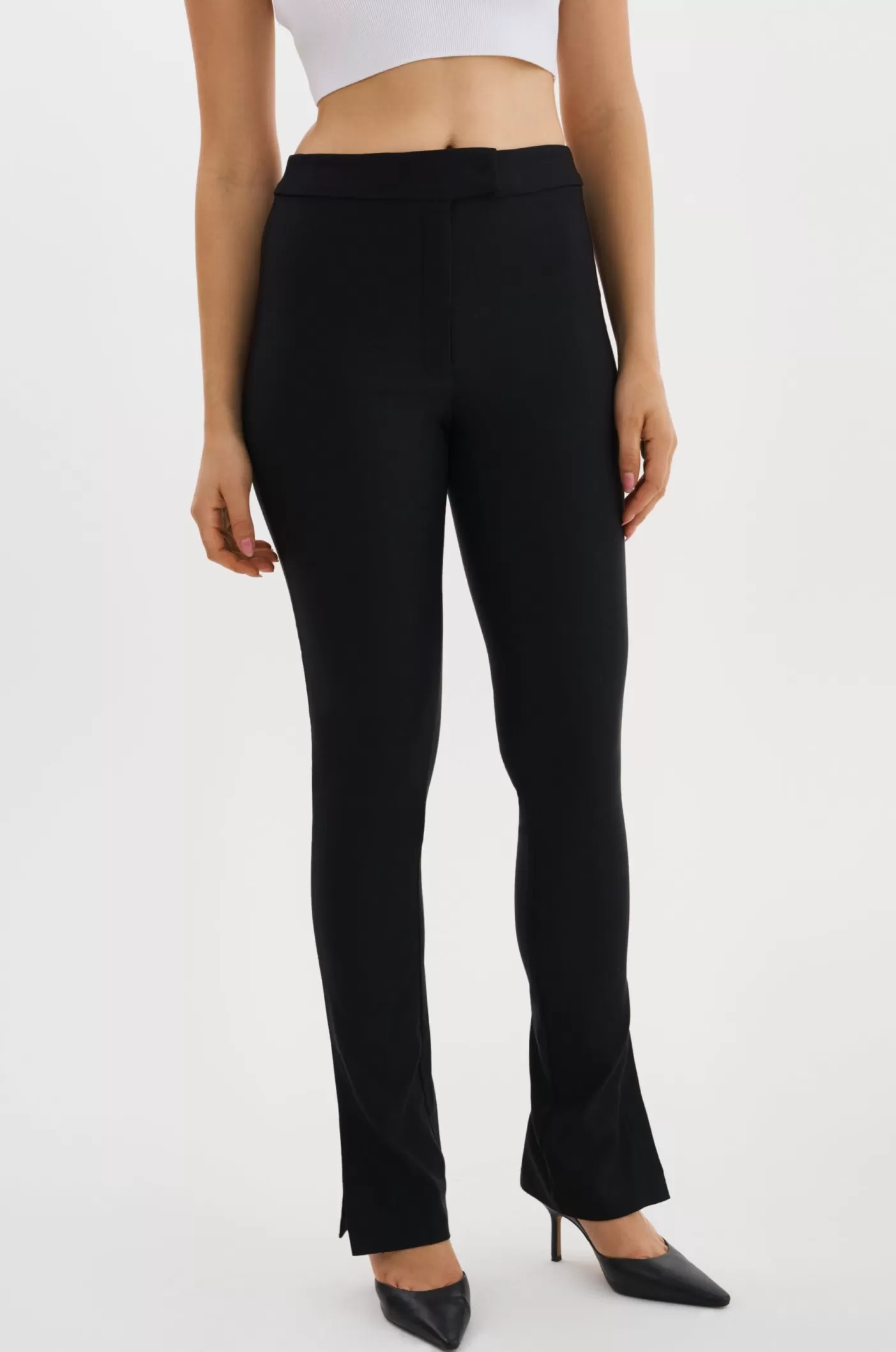 LAMARQUE JADYN | Pantalon En Sergé Extensible Noir Discount