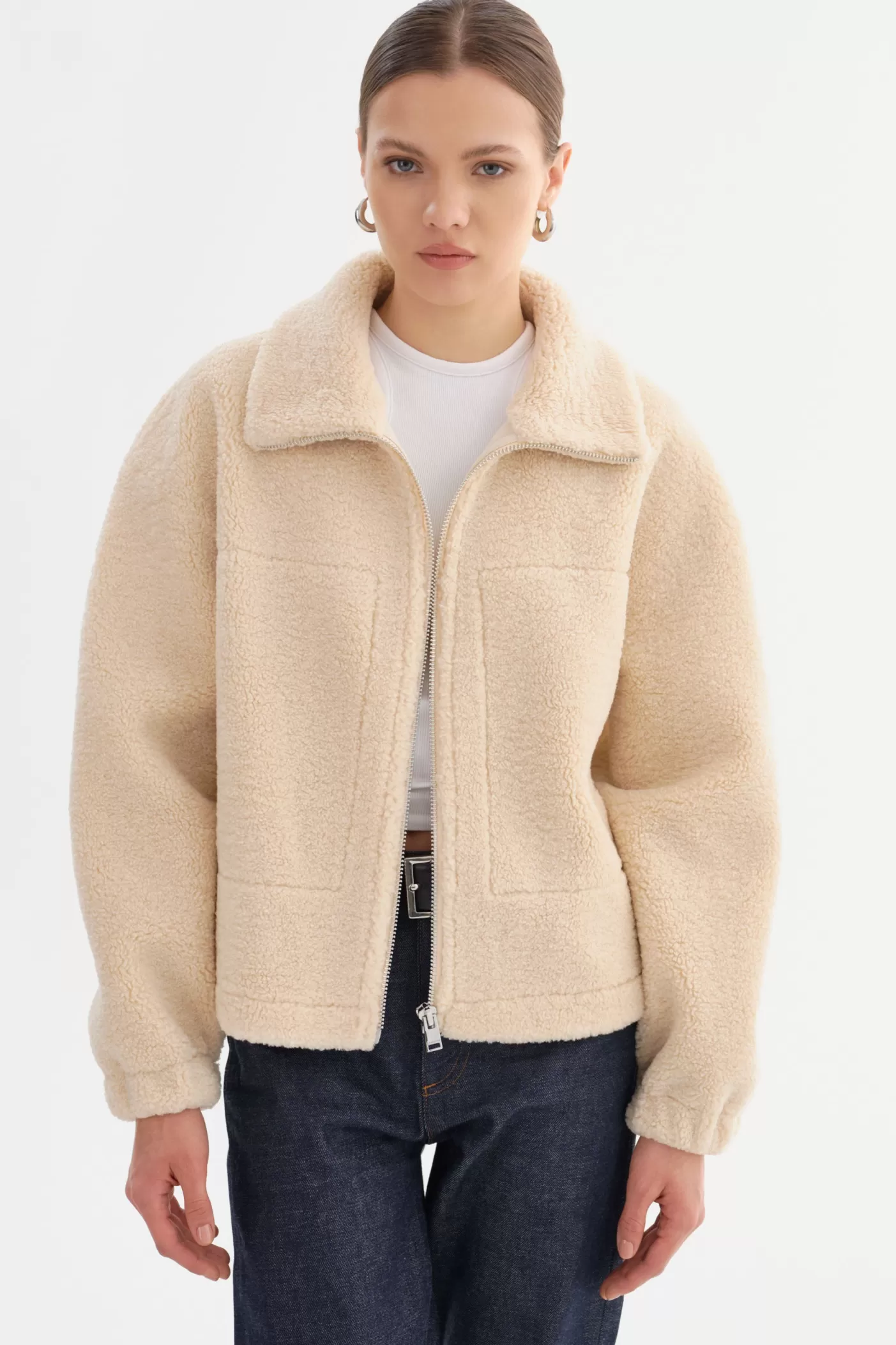 LAMARQUE JAYNA | Sherpa Jacket Beige Fashion