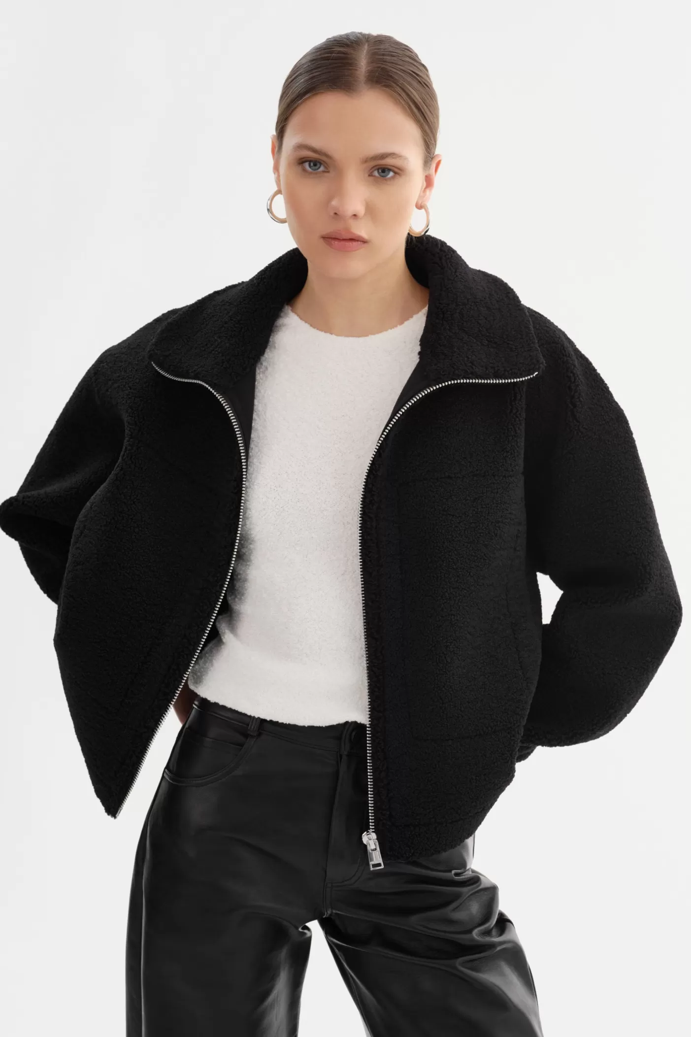 LAMARQUE JAYNA | Sherpa Jacket Black Store