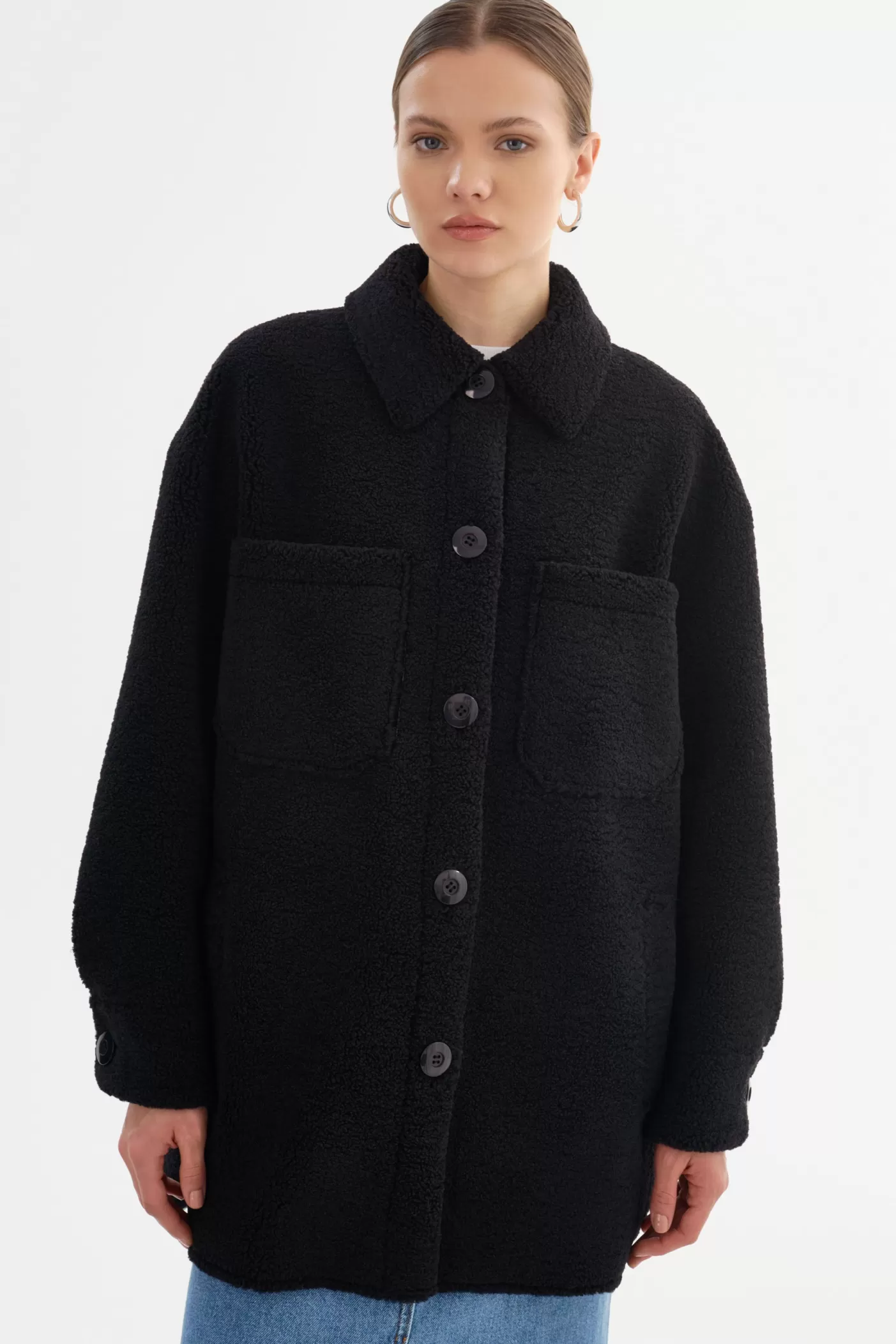 LAMARQUE KANE | Sherpa Shacket Black Store