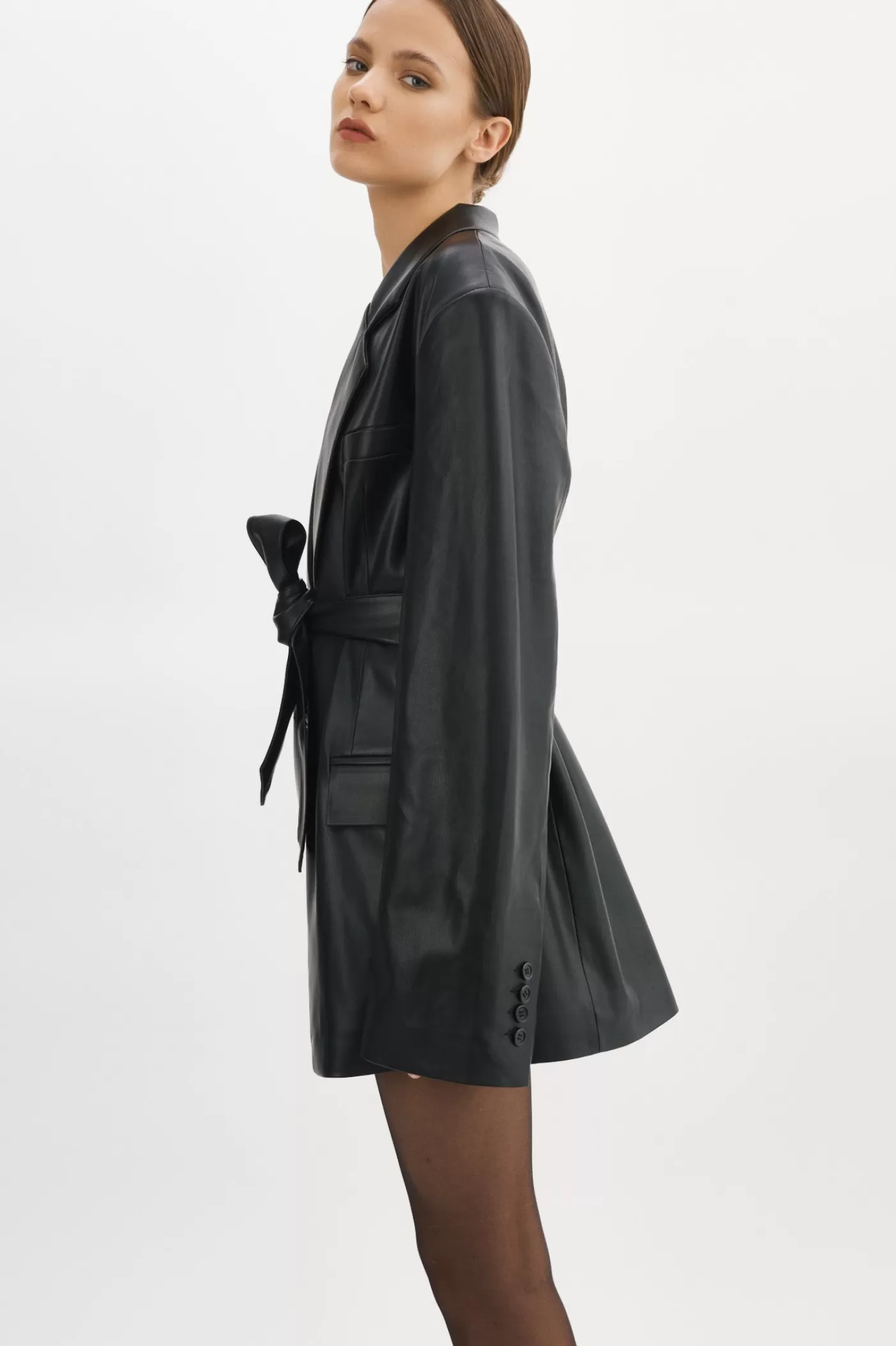 LAMARQUE KASSANDRA | Blazer Oversize En Similicuir Noir Store