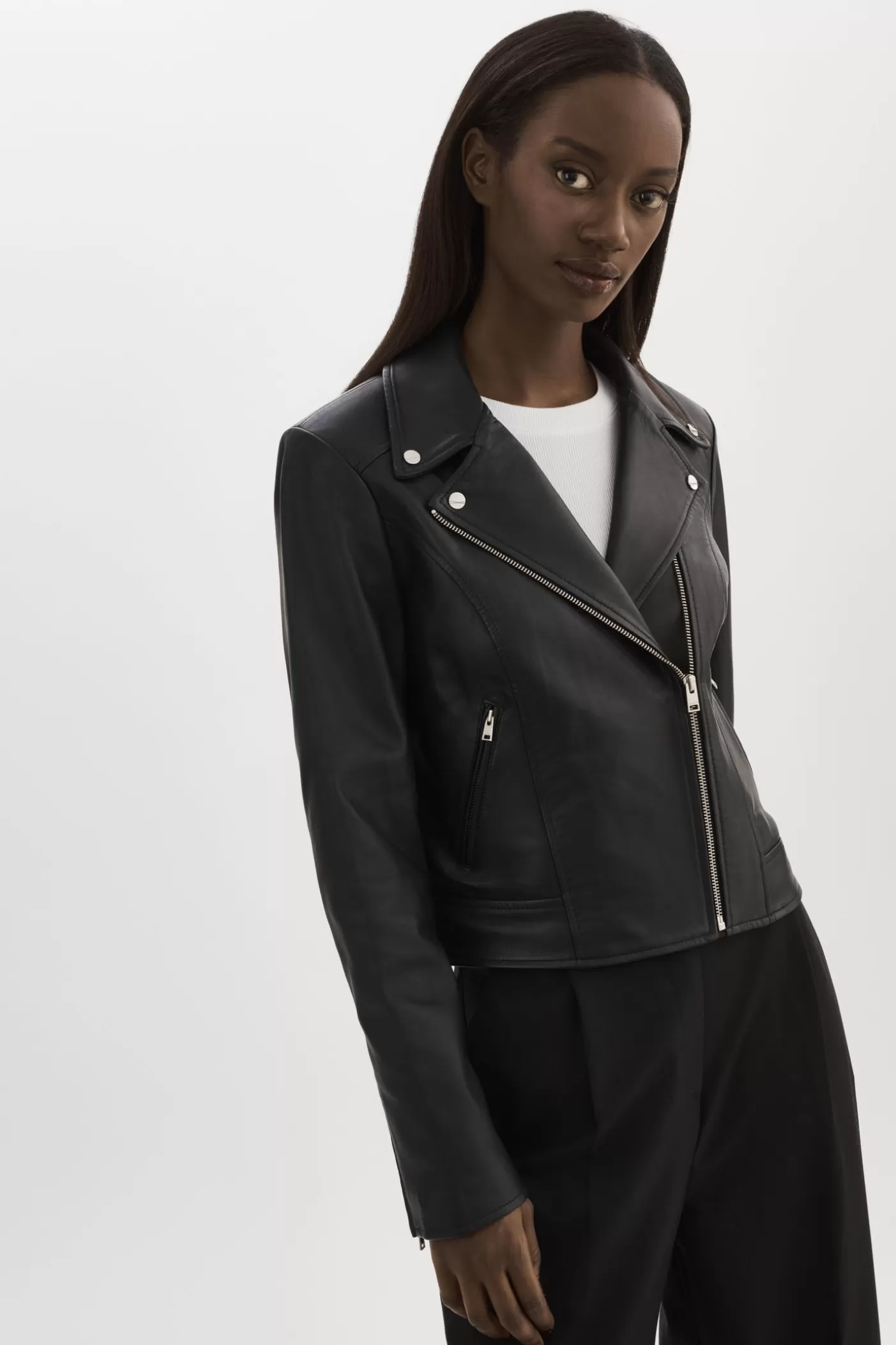 LAMARQUE KELSEY | Veste De Motard En Cuir Noir Best Sale