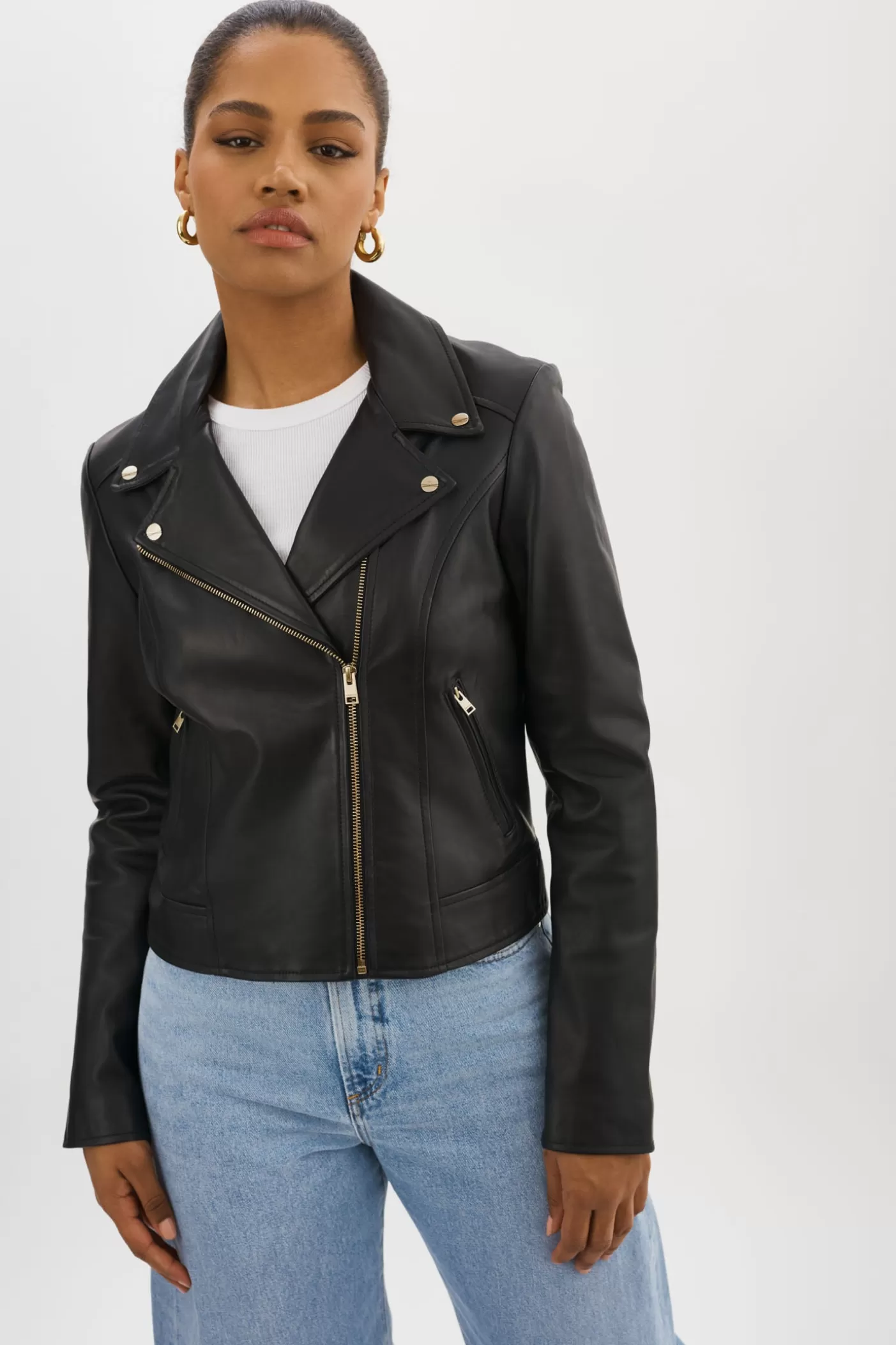 LAMARQUE KELSEY OR | Veste De Motard En Cuir Noir Best