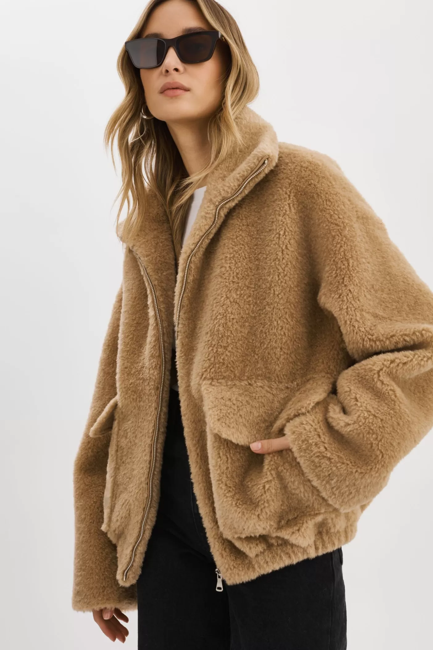 LAMARQUE KIM | Veste Sherpa TAUPE Discount