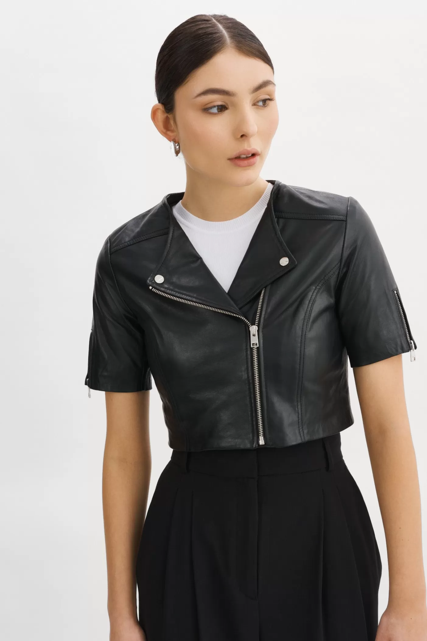 LAMARQUE KIRSI | Blouson Biker Cuir Noir Discount