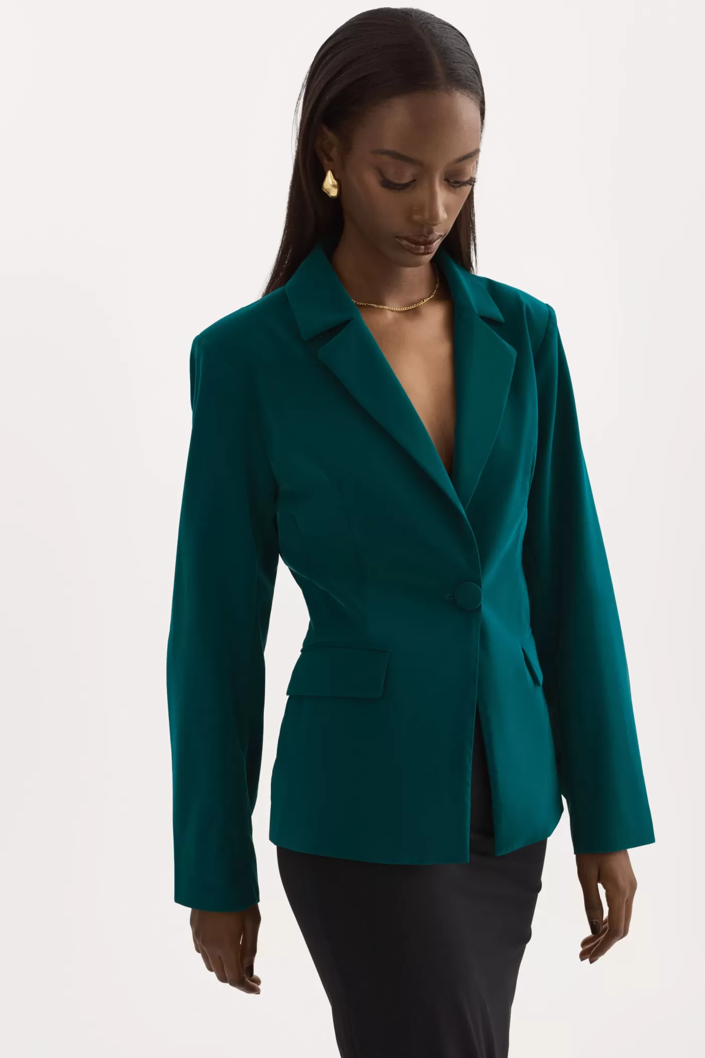 LAMARQUE LOTTIE | Blazer En Similicuir Jade foncé Clearance