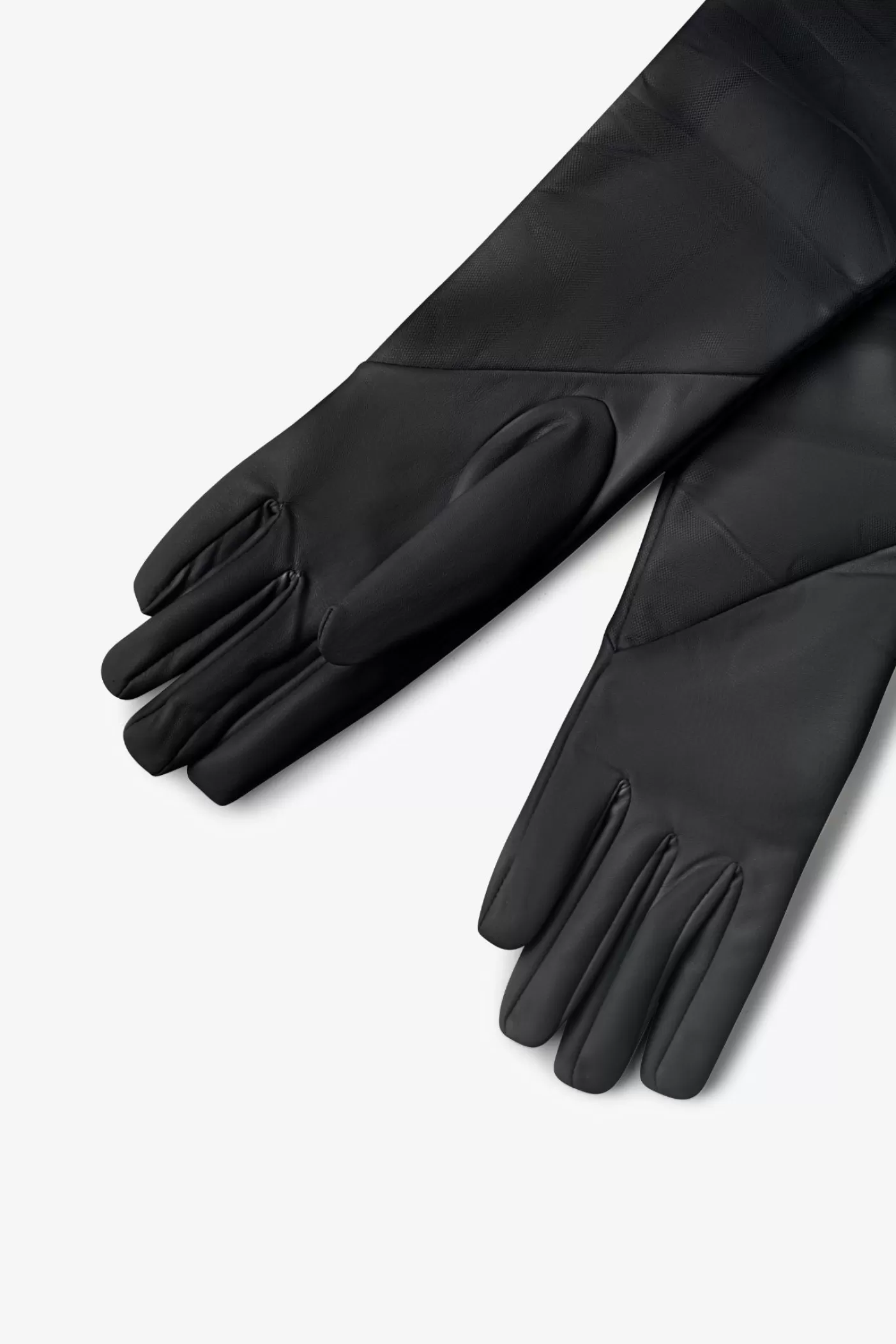 LAMARQUE MARILYN | Faux Leather And Tulle Gloves Black Fashion