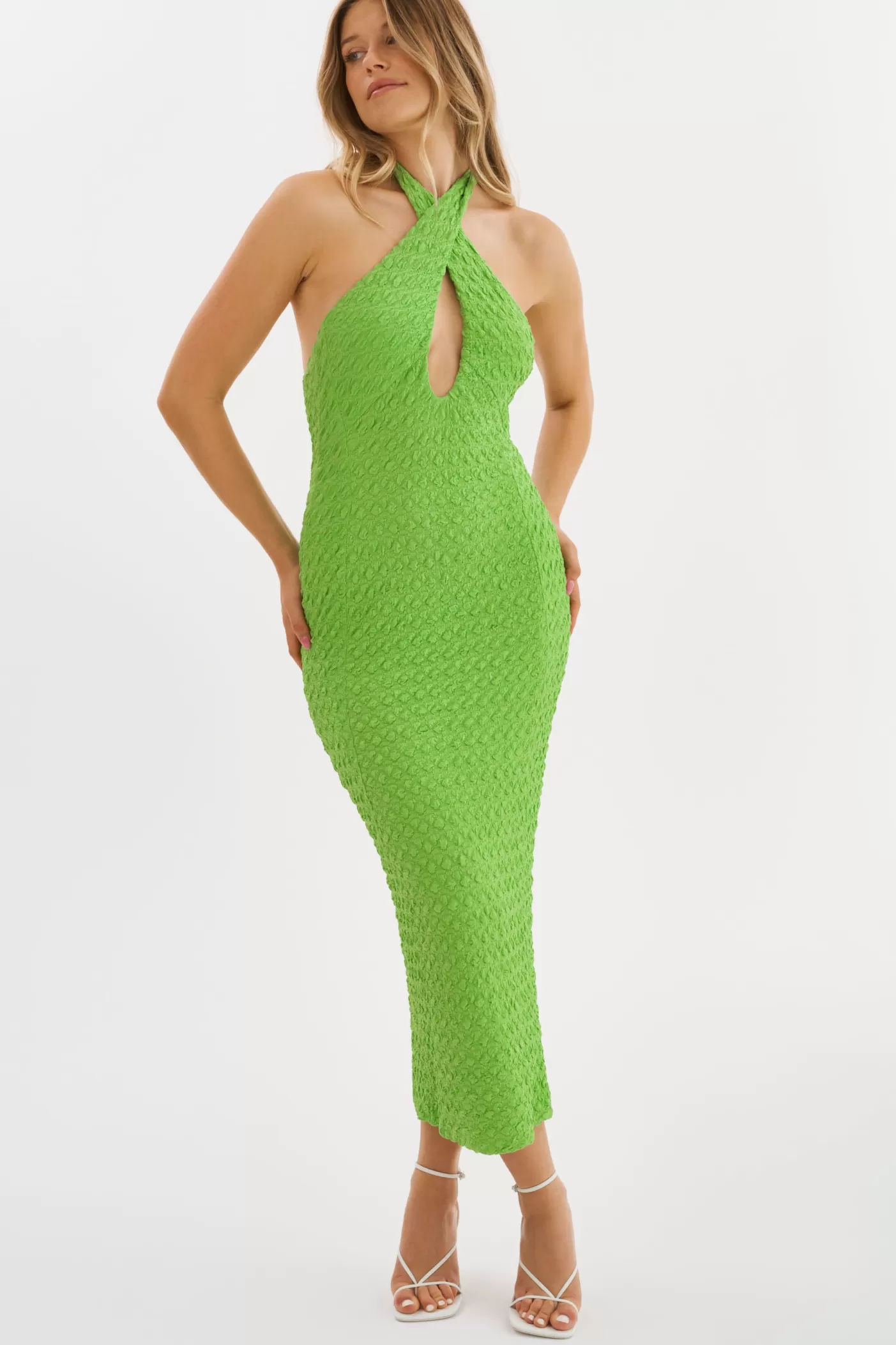 LAMARQUE MILCA | Robe Dos Nu Vert Kelly Outlet