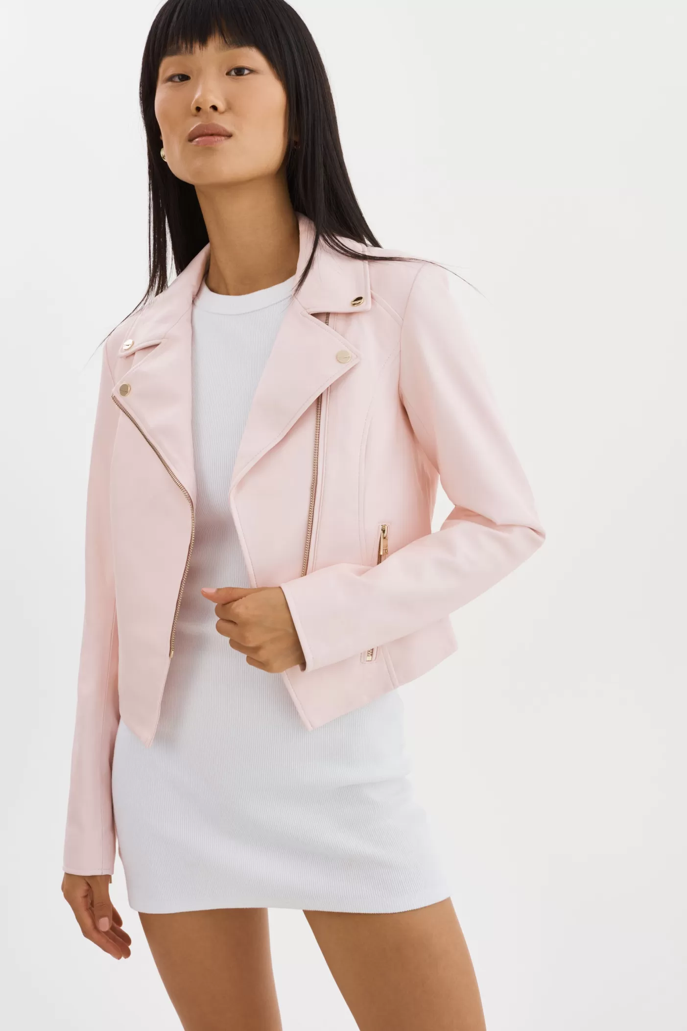 LAMARQUE MONICA | Veste En Similicuir Bouffée rose Clearance