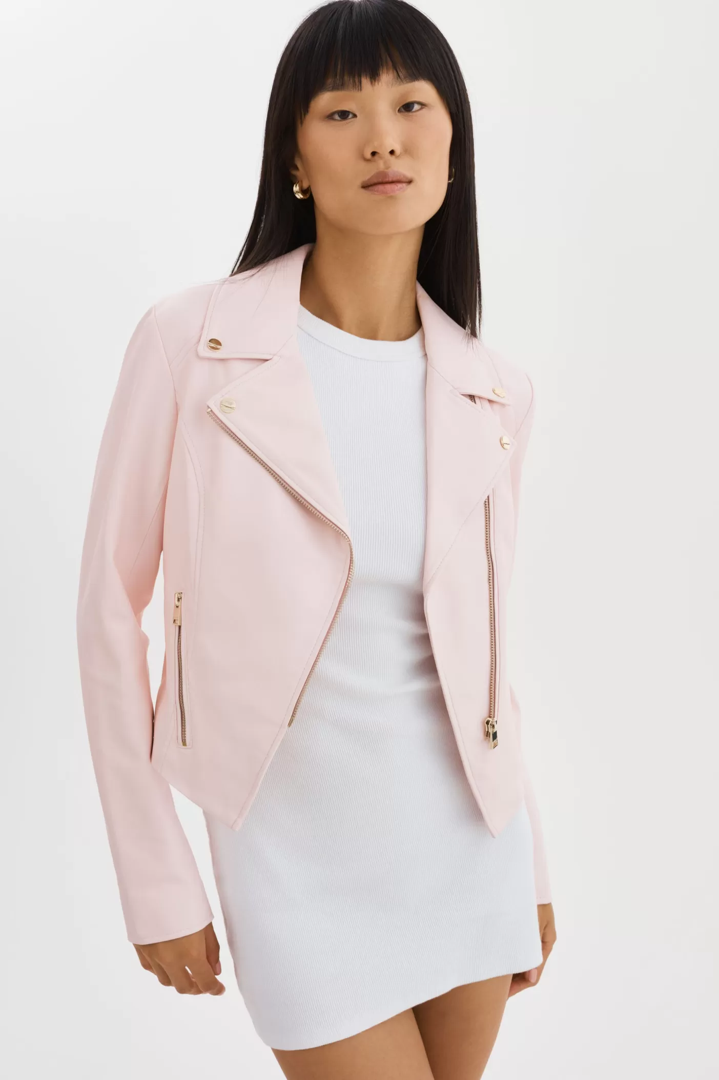 LAMARQUE MONICA | Veste En Similicuir Bouffée rose Clearance