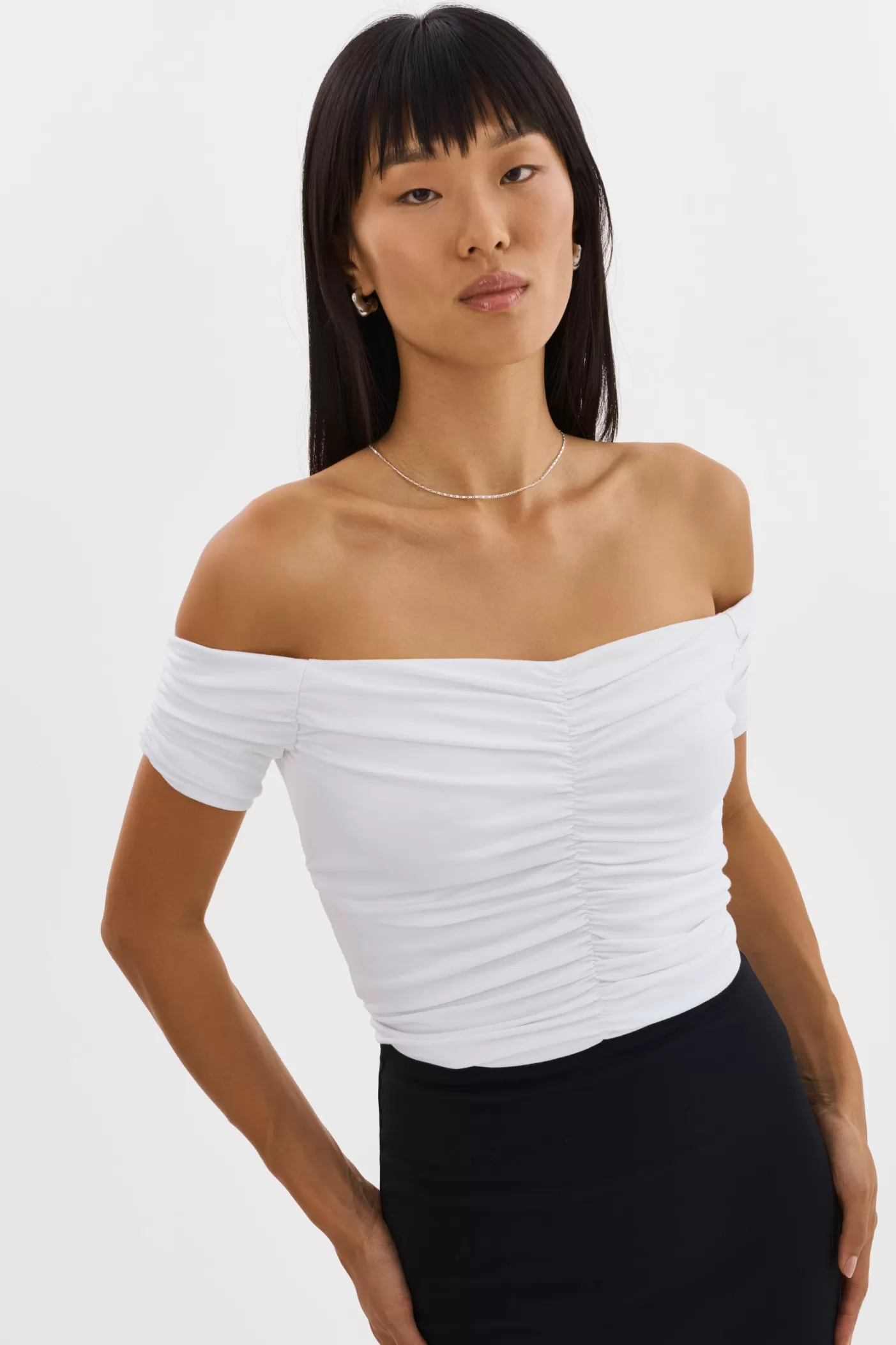 LAMARQUE NINA | Top Froncé Blanc Best