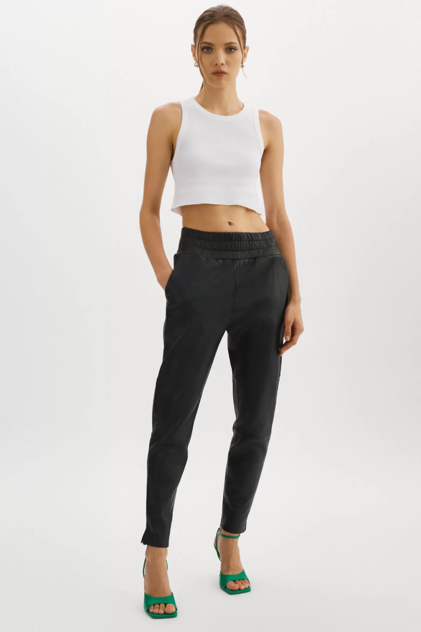 LAMARQUE NINETA | Legging En Cuir Noir Best