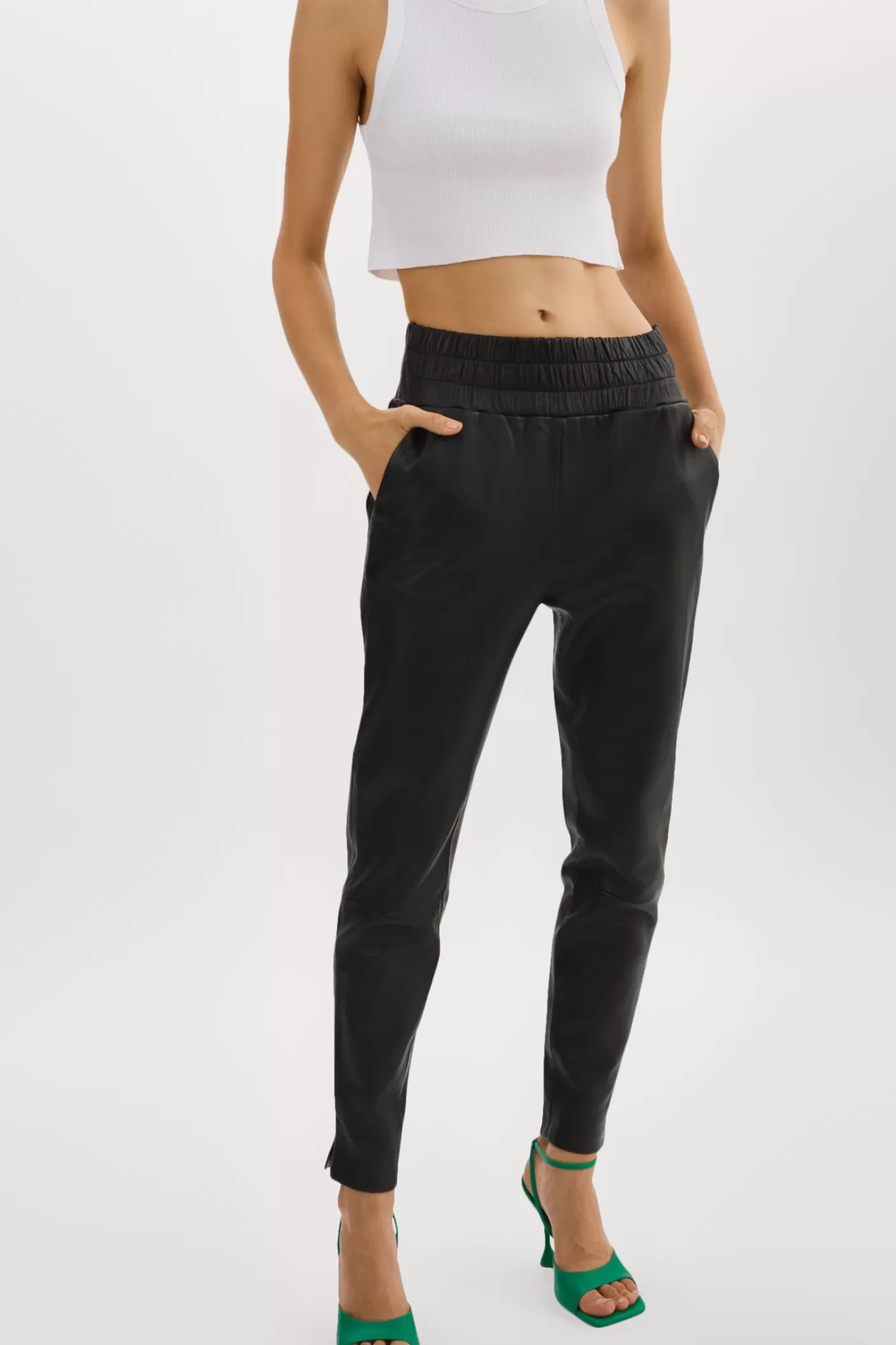 LAMARQUE NINETA | Legging En Cuir Noir Best