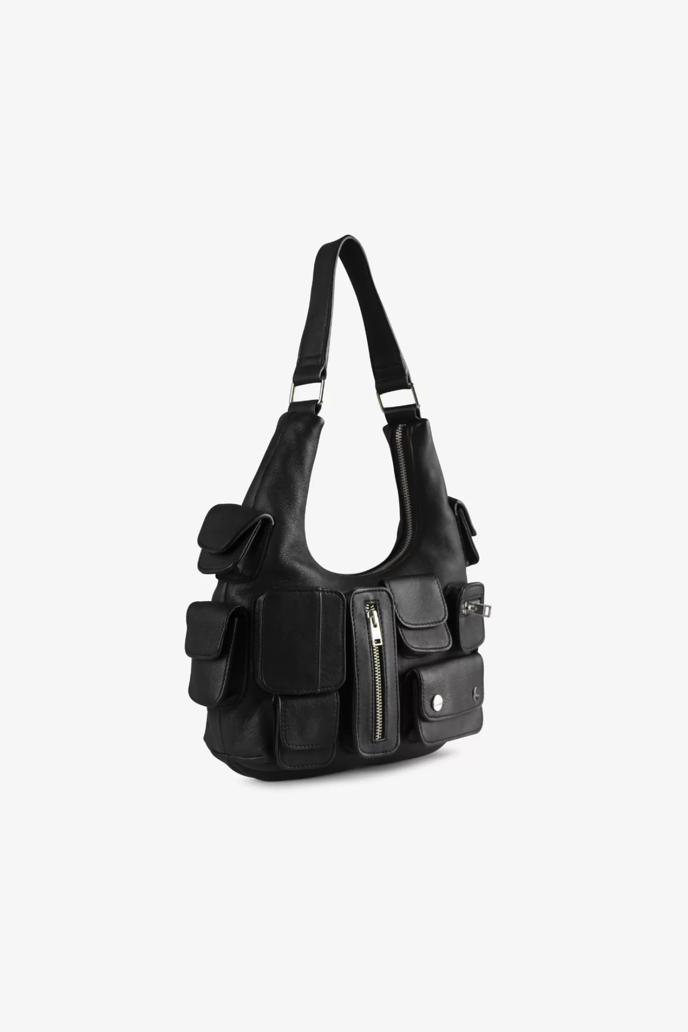 LAMARQUE OLESIE | Mini Sac Cargo En Cuir Noir Cheap