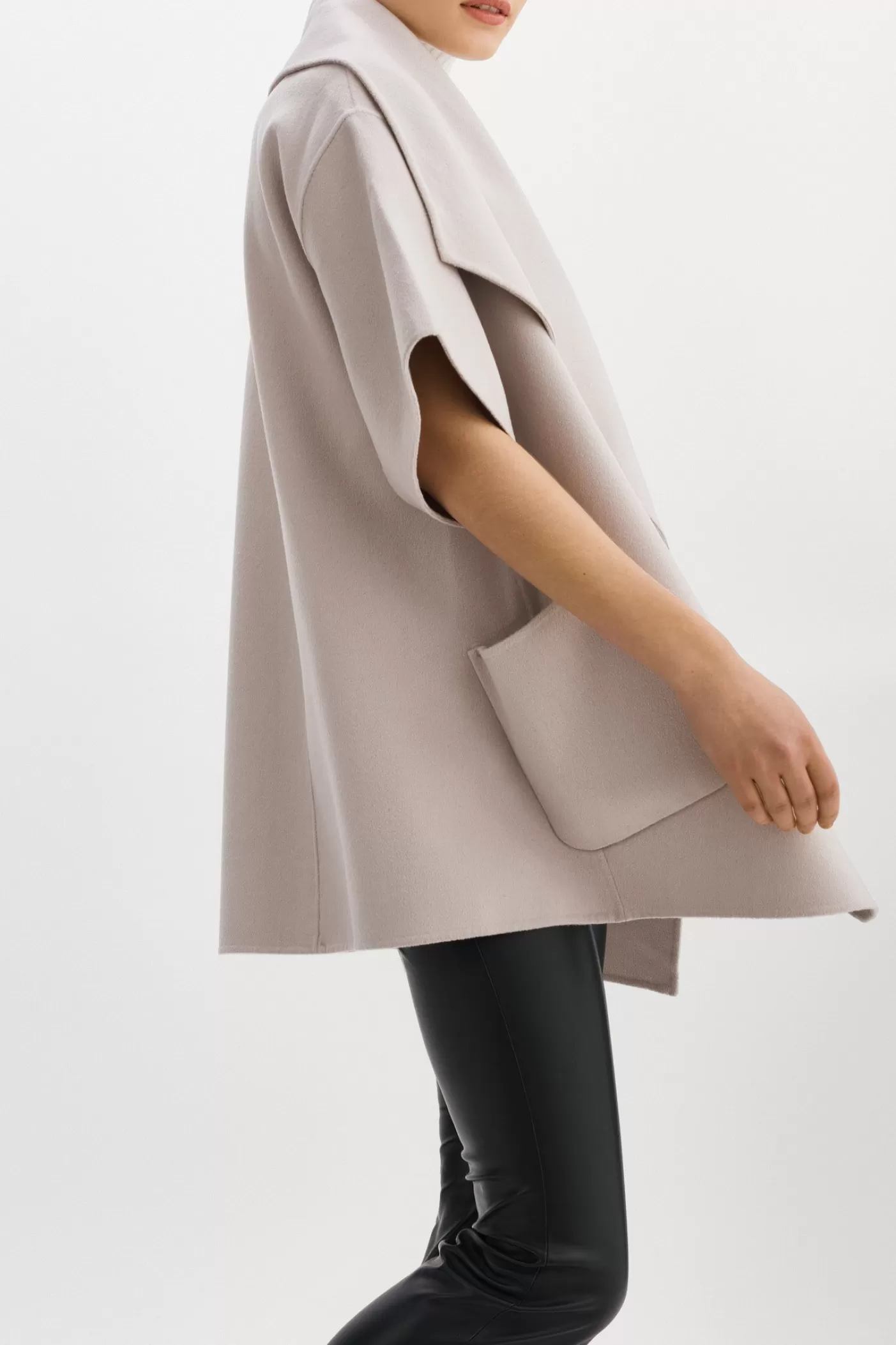 LAMARQUE PENELOPE | Manteau En Laine Double Face GRIS PLUME Shop