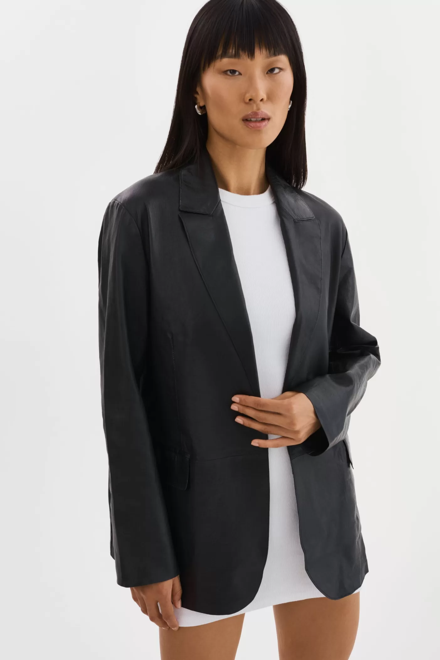 LAMARQUE QUIRINA | Blazer En Cuir Noir Hot