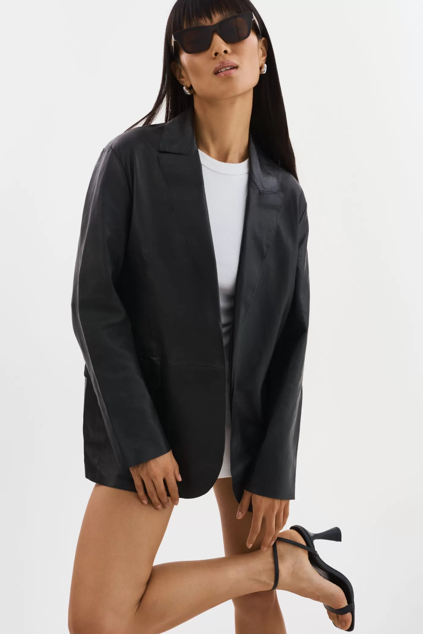 LAMARQUE QUIRINA | Blazer En Cuir Noir Hot