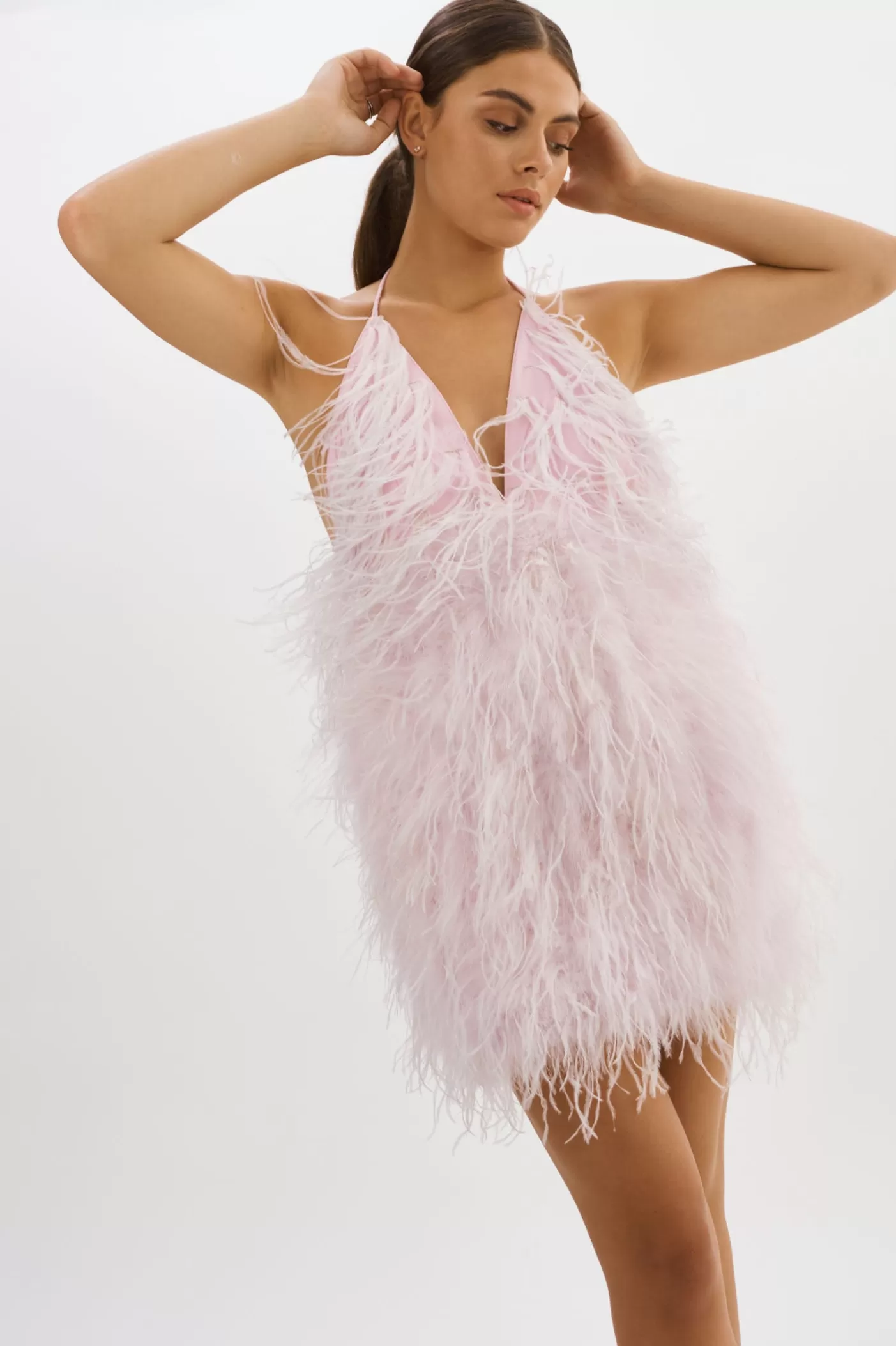 LAMARQUE SOLVEIG | Feather Dress Pink Parasol Online