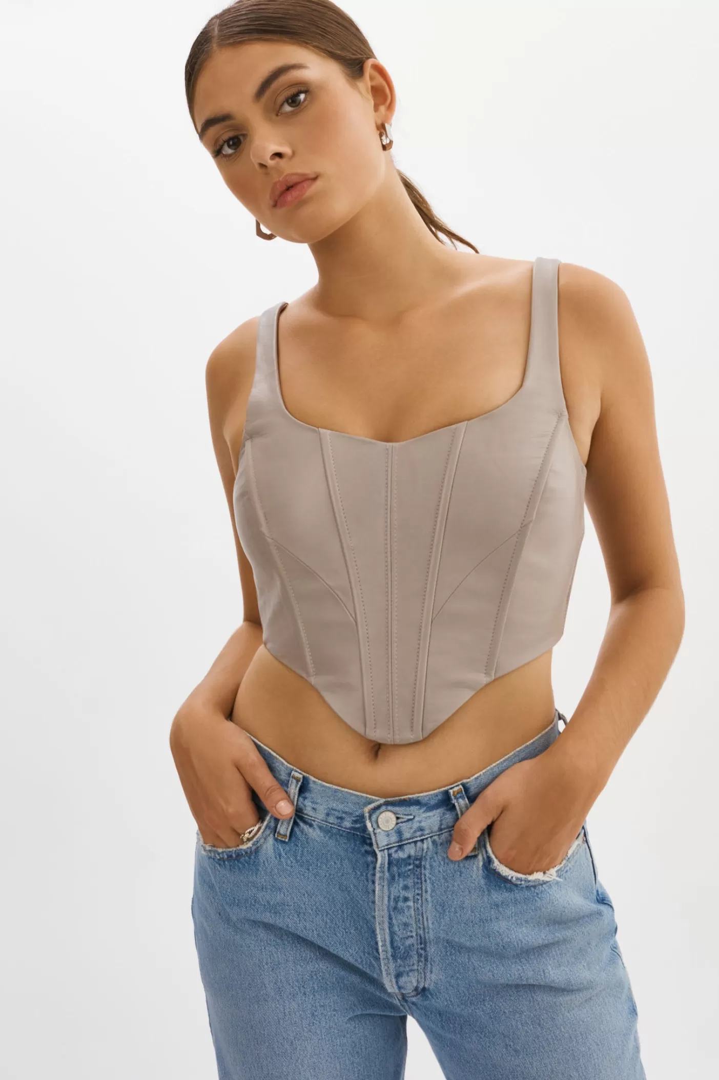 LAMARQUE TABIA | Corset En Cuir Pierre 23 Outlet