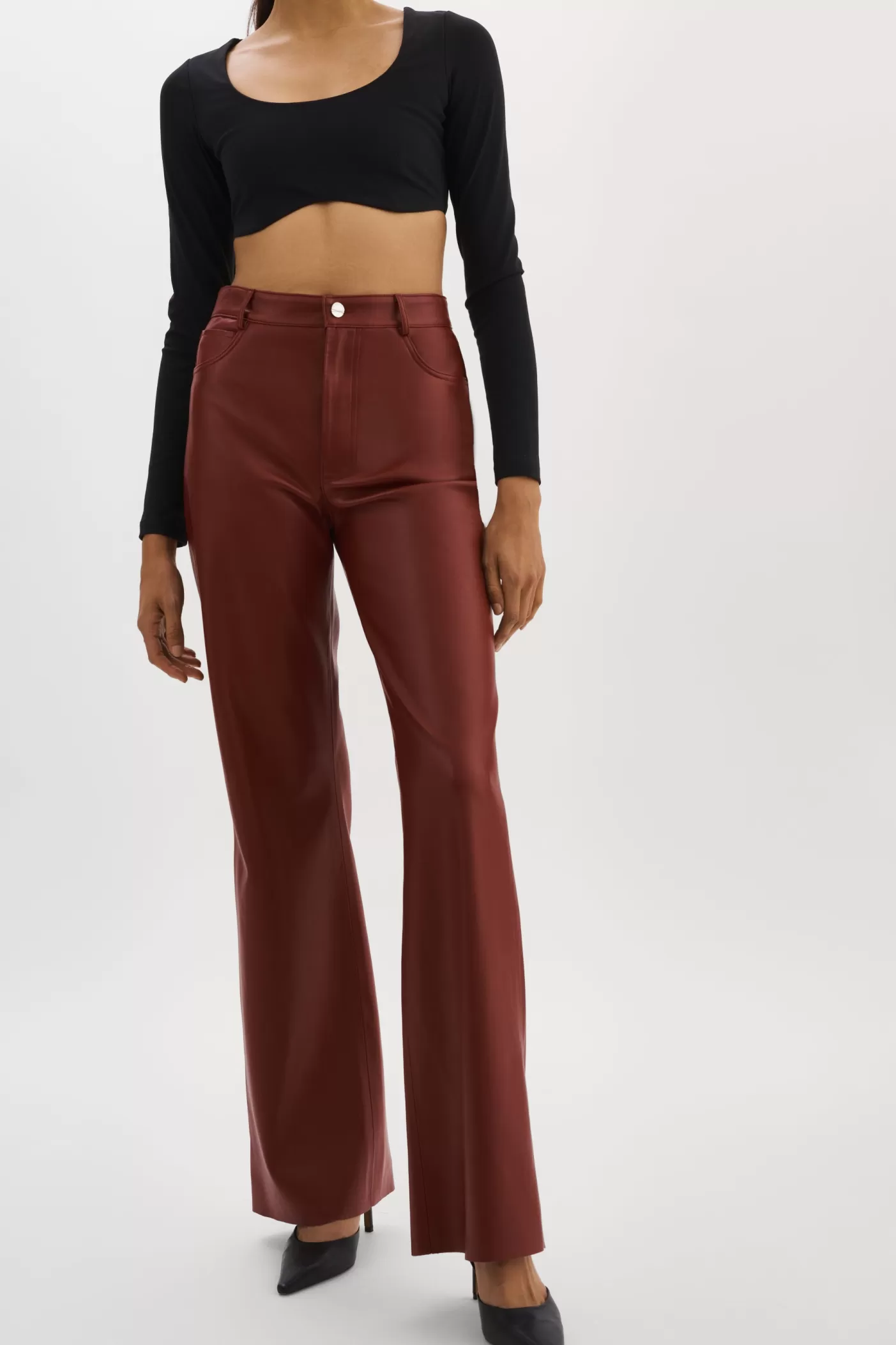 LAMARQUE TAVI | Pantalon En Similicuir SYRAH Cheap