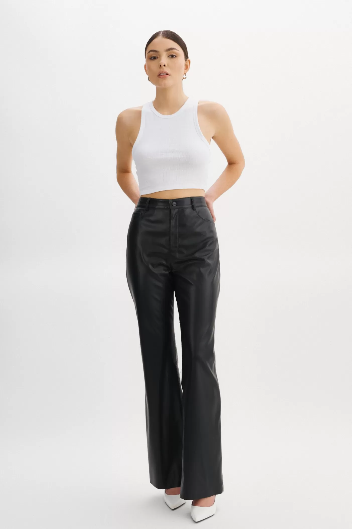 LAMARQUE TAVI | Pantalon En Similicuir Noir Discount