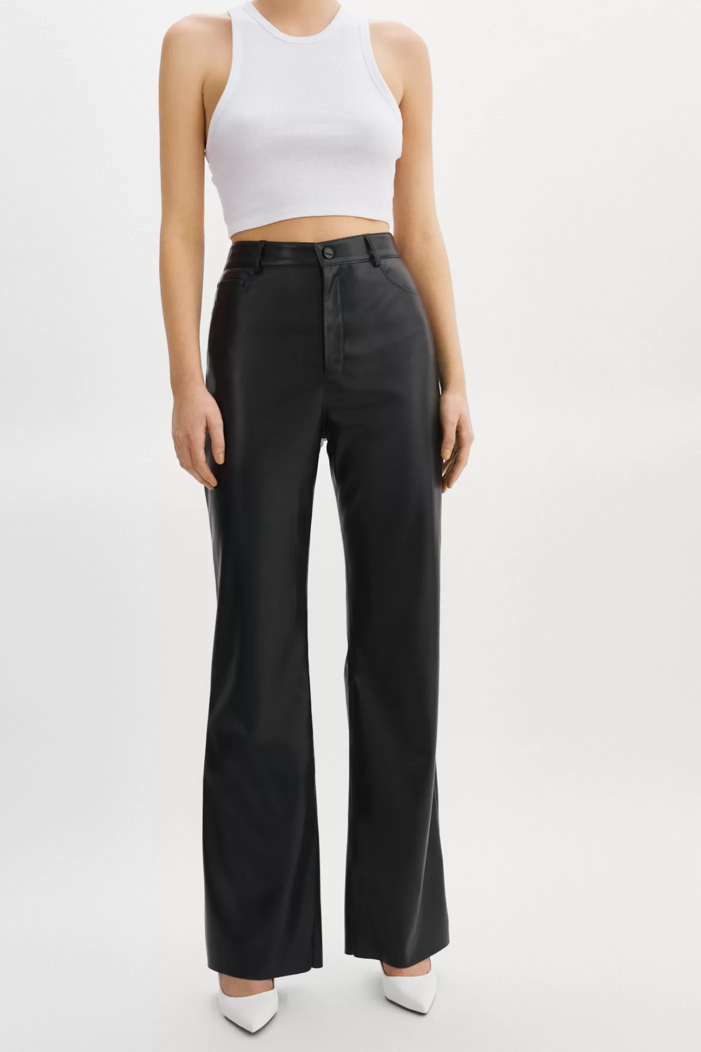 LAMARQUE TAVI | Pantalon En Similicuir Noir Discount