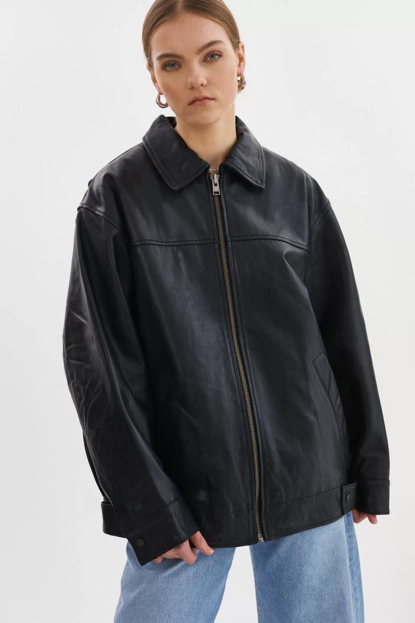 LAMARQUE THEIA | Manteau Aviateur En Cuir Noir Store