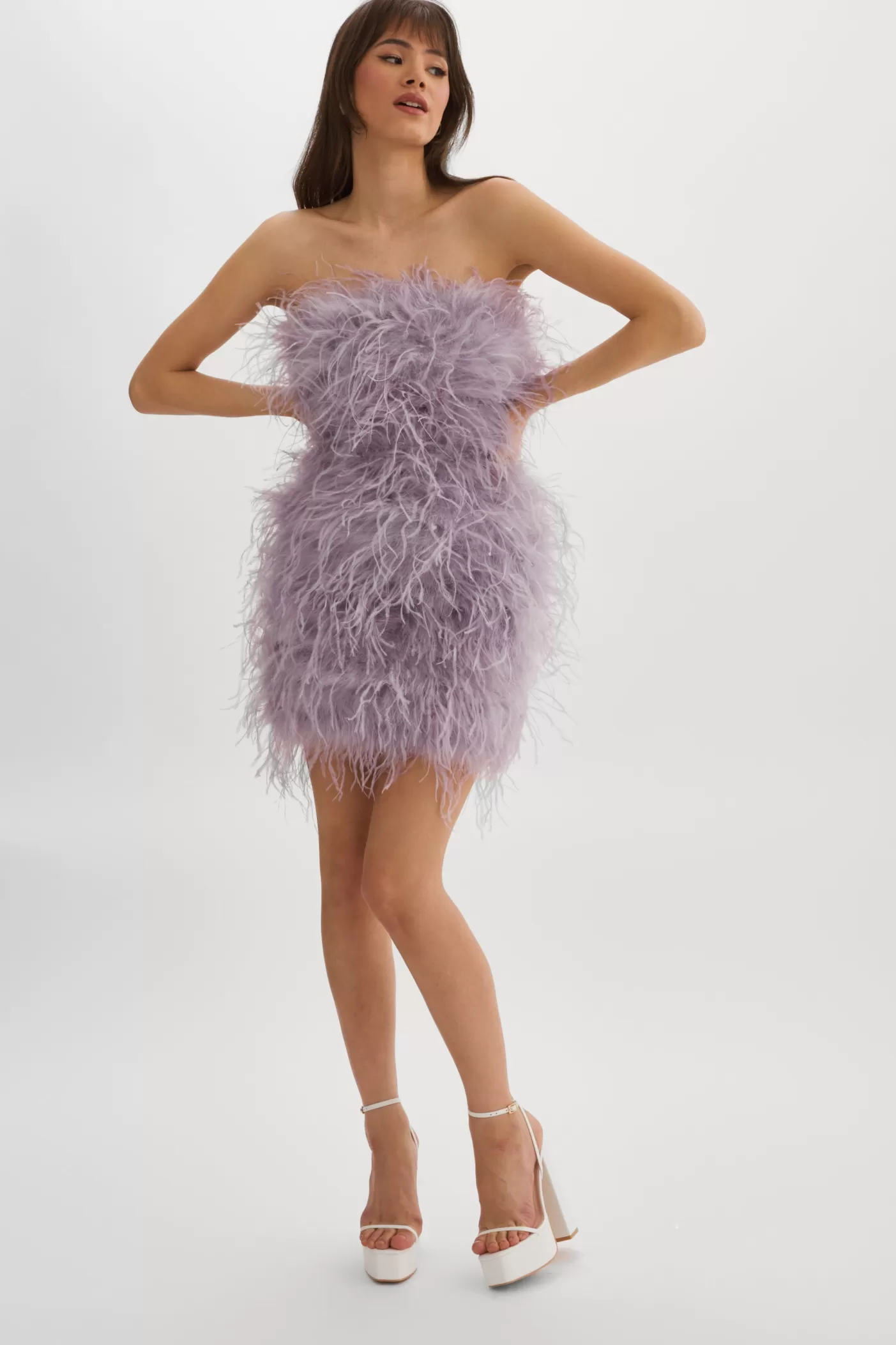 LAMARQUE TRIANA | Robe à Plumes Lavande Store