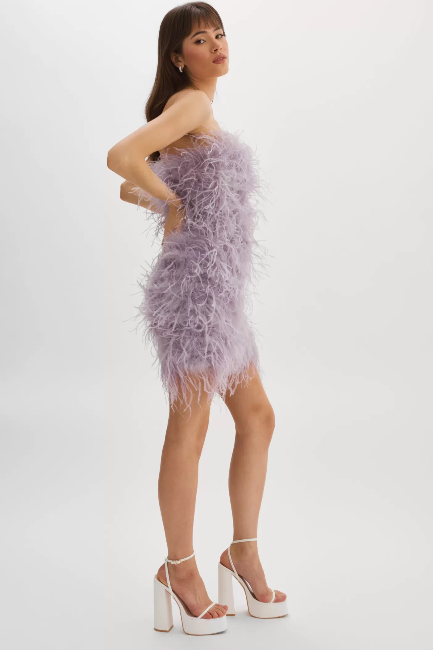 LAMARQUE TRIANA | Robe à Plumes Lavande Store