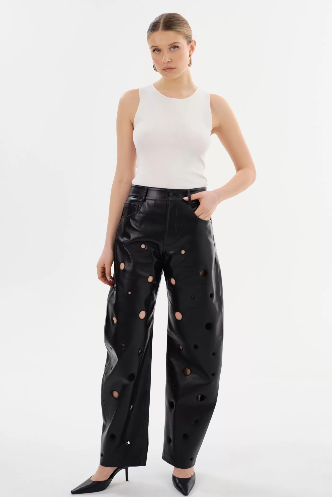 LAMARQUE VENTANA | Recycled Leather Pants Black Best