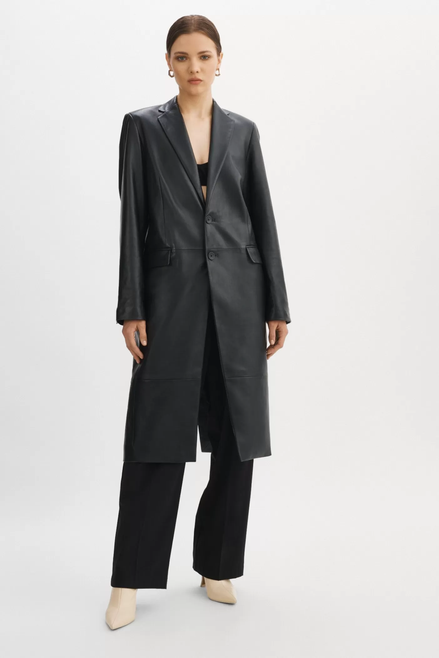 LAMARQUE WILHELMINA Trench En Cuir Noir Online