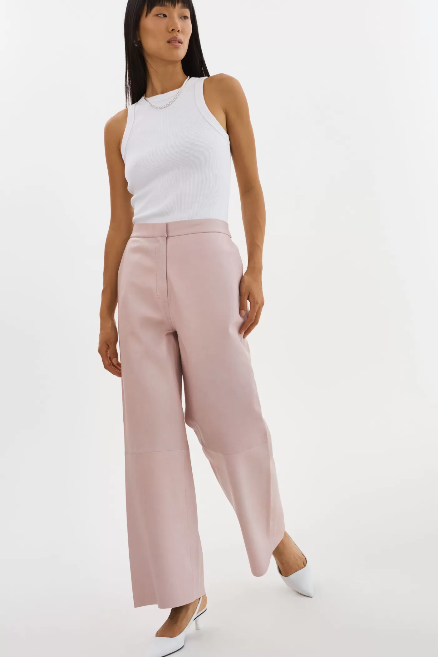 LAMARQUE YAREN | Pantalons En Cuir Rose Store