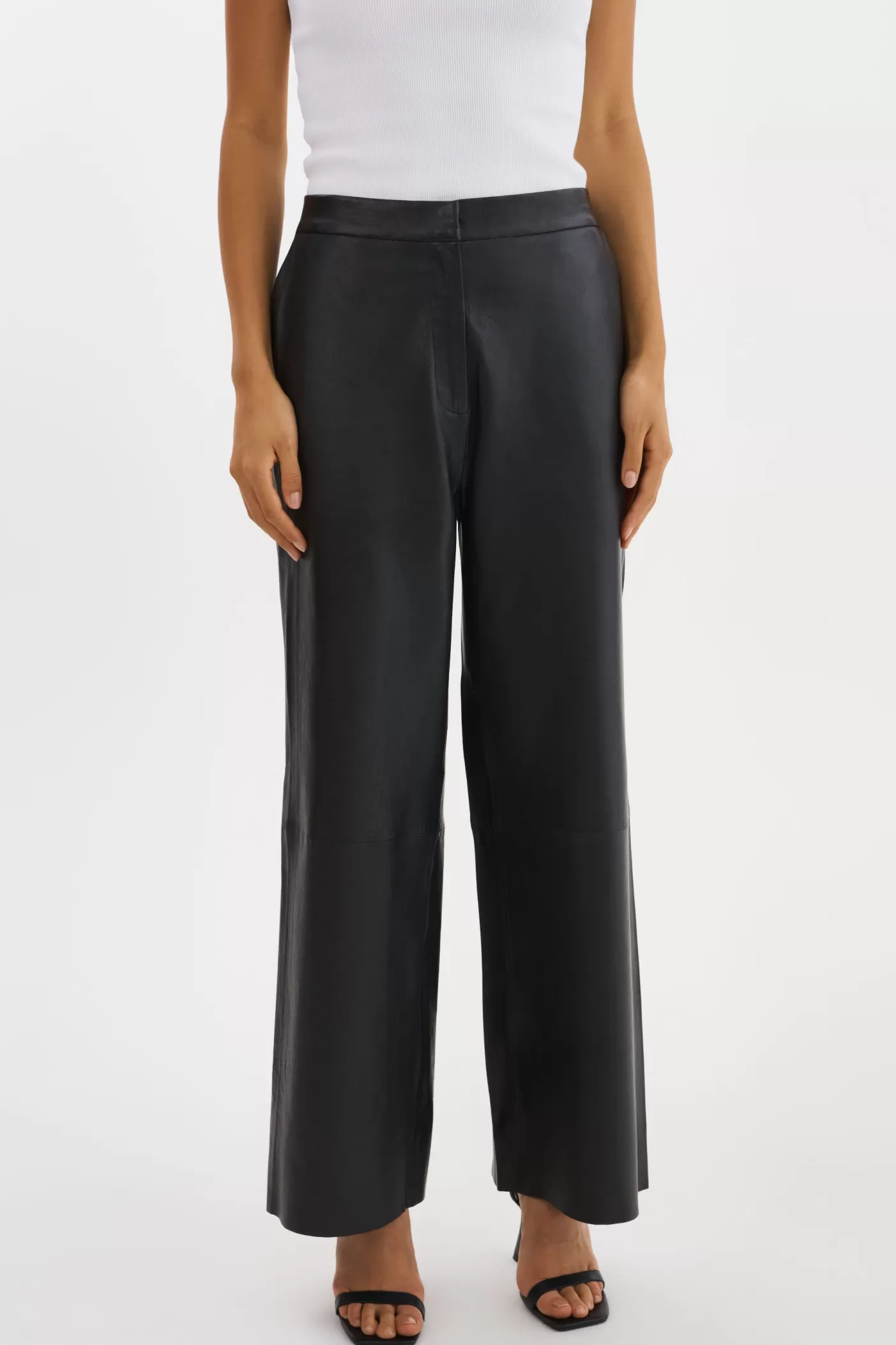 LAMARQUE YAREN | Pantalons En Cuir Noir Cheap