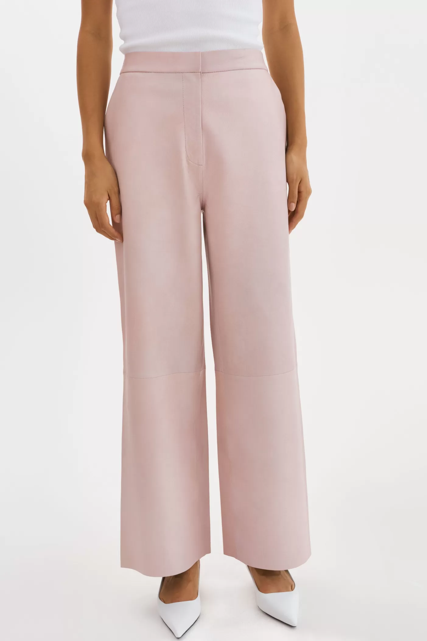 LAMARQUE YAREN | Pantalons En Cuir Rose Store