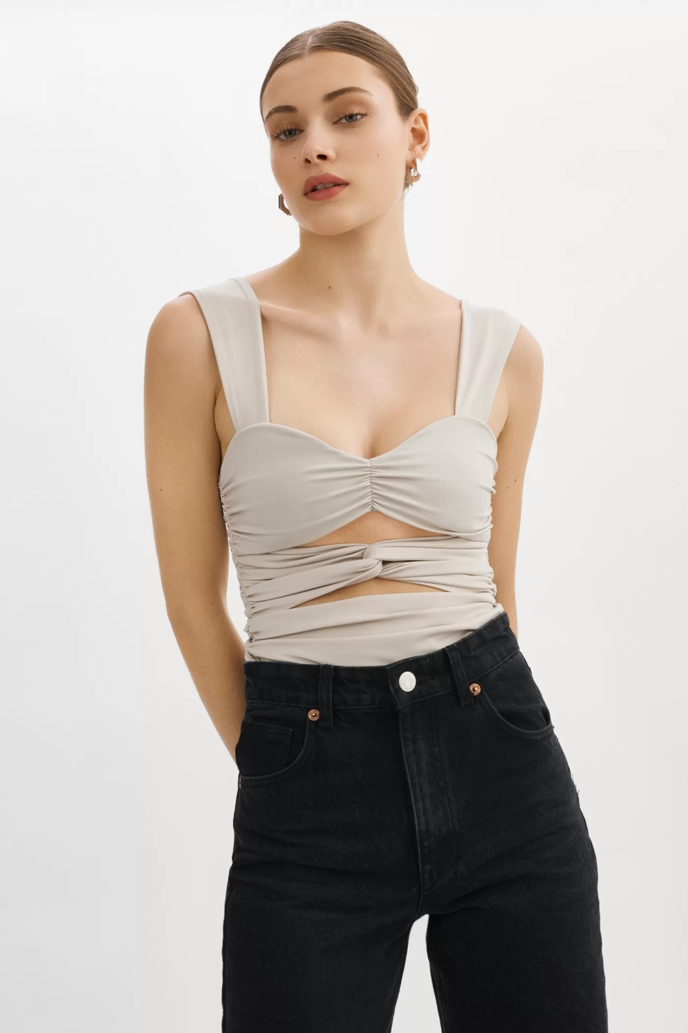 LAMARQUE ZÉLA | Camisole Froncée à Découpes Nuage Online