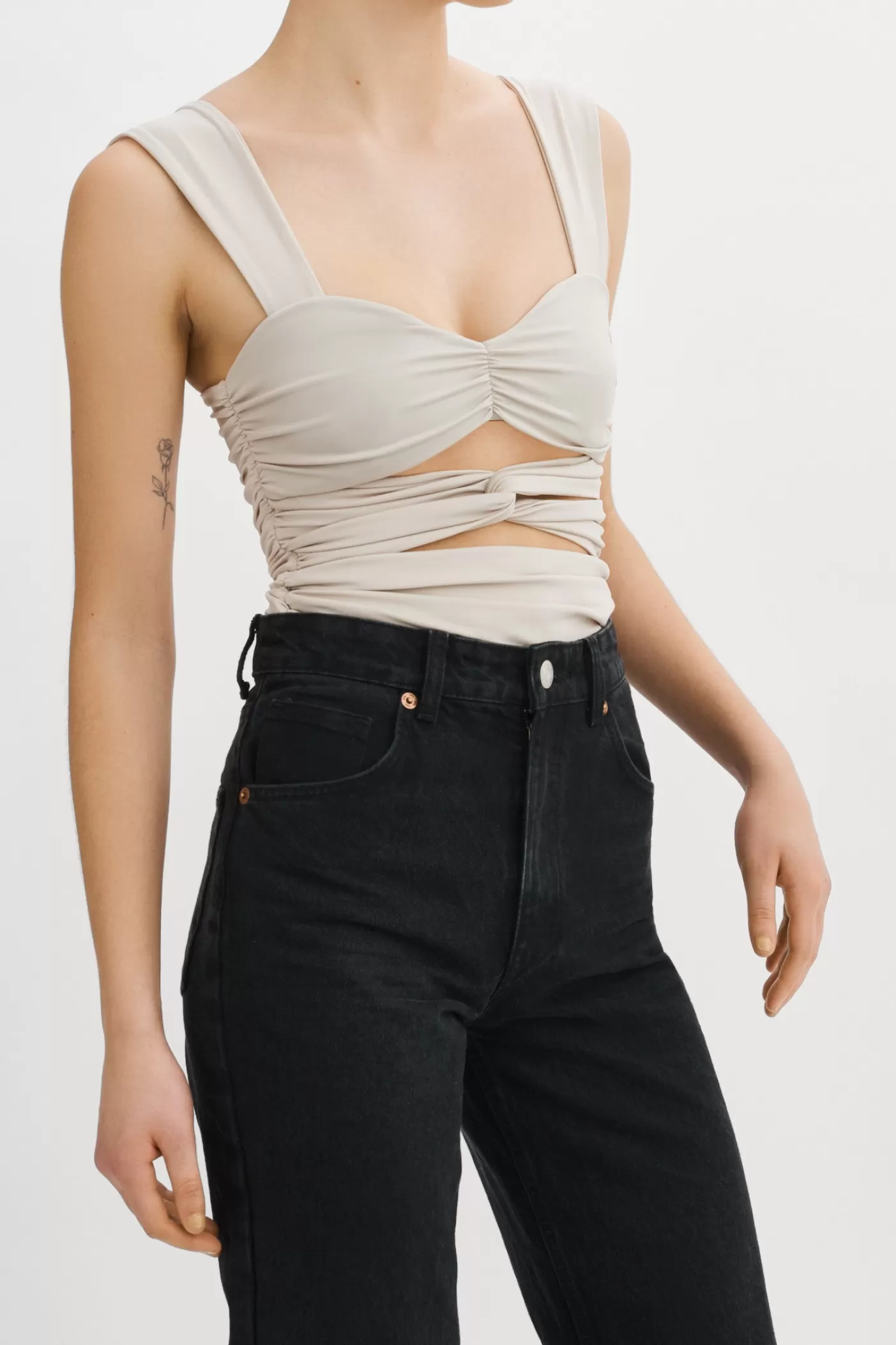 LAMARQUE ZÉLA | Camisole Froncée à Découpes Nuage Online